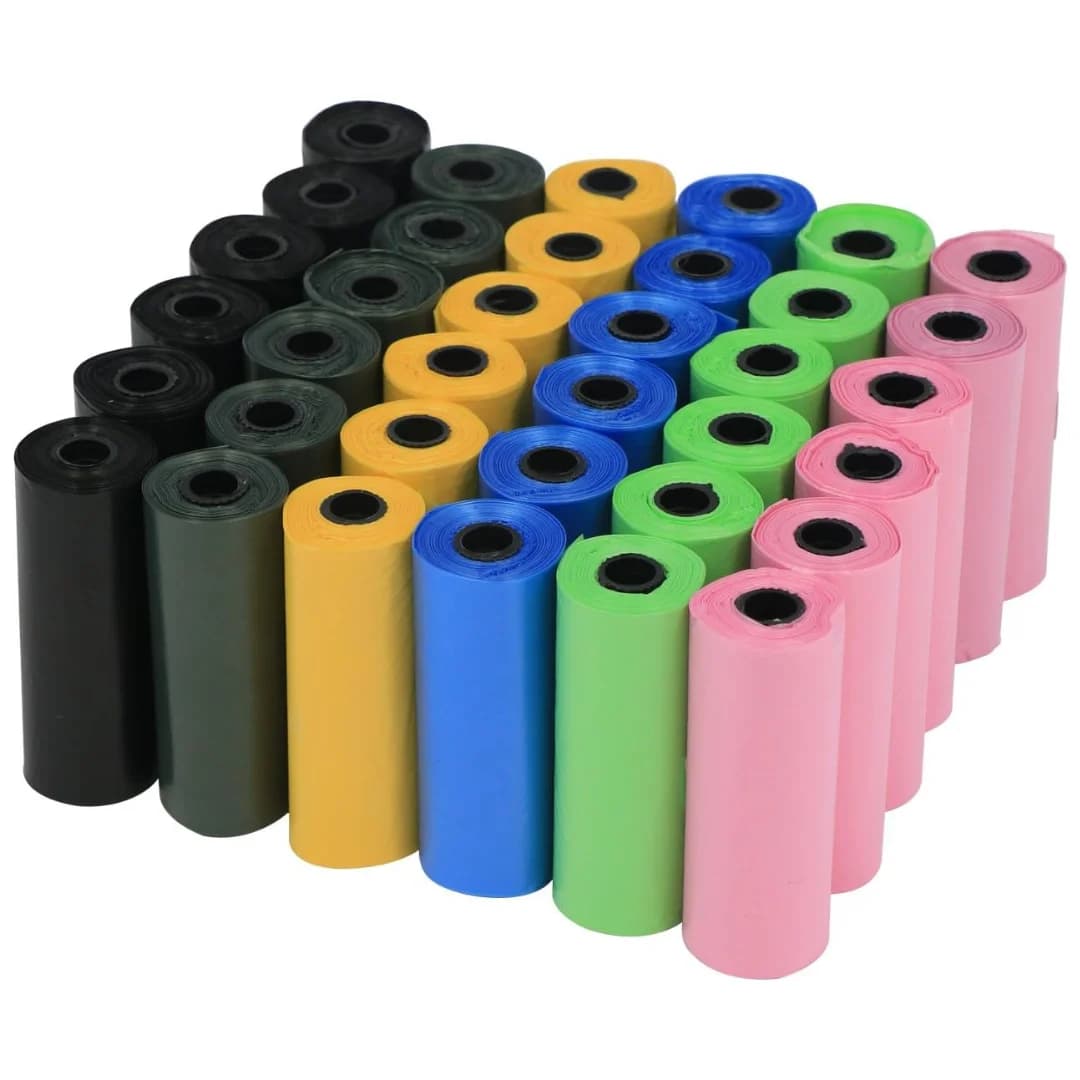 KROWN - Bolsas Higienicas Para Caca De Perro de 150/300/600/900/1200/1500 Bolsa Multicolor o Negro Caca Bolsa Para Perros Mascota Bolsas de Color