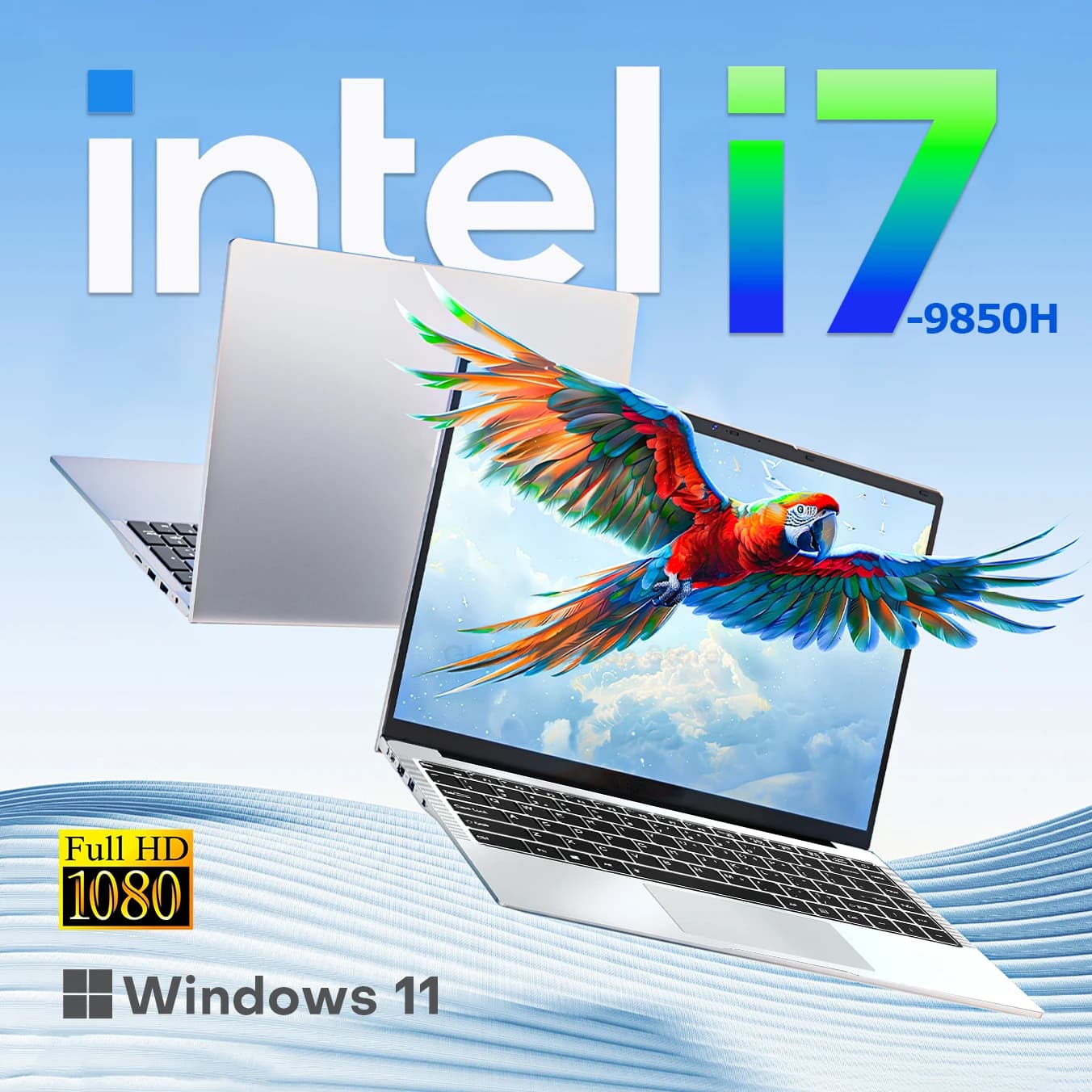 Computadora portátil de 14.1 pulgadas, Intel Core i7 9850H, 12GB de RAM, 512GB/1TB/2TB SSD, Laptop con Windows 11 Pro, Notebook para oficina, estudio