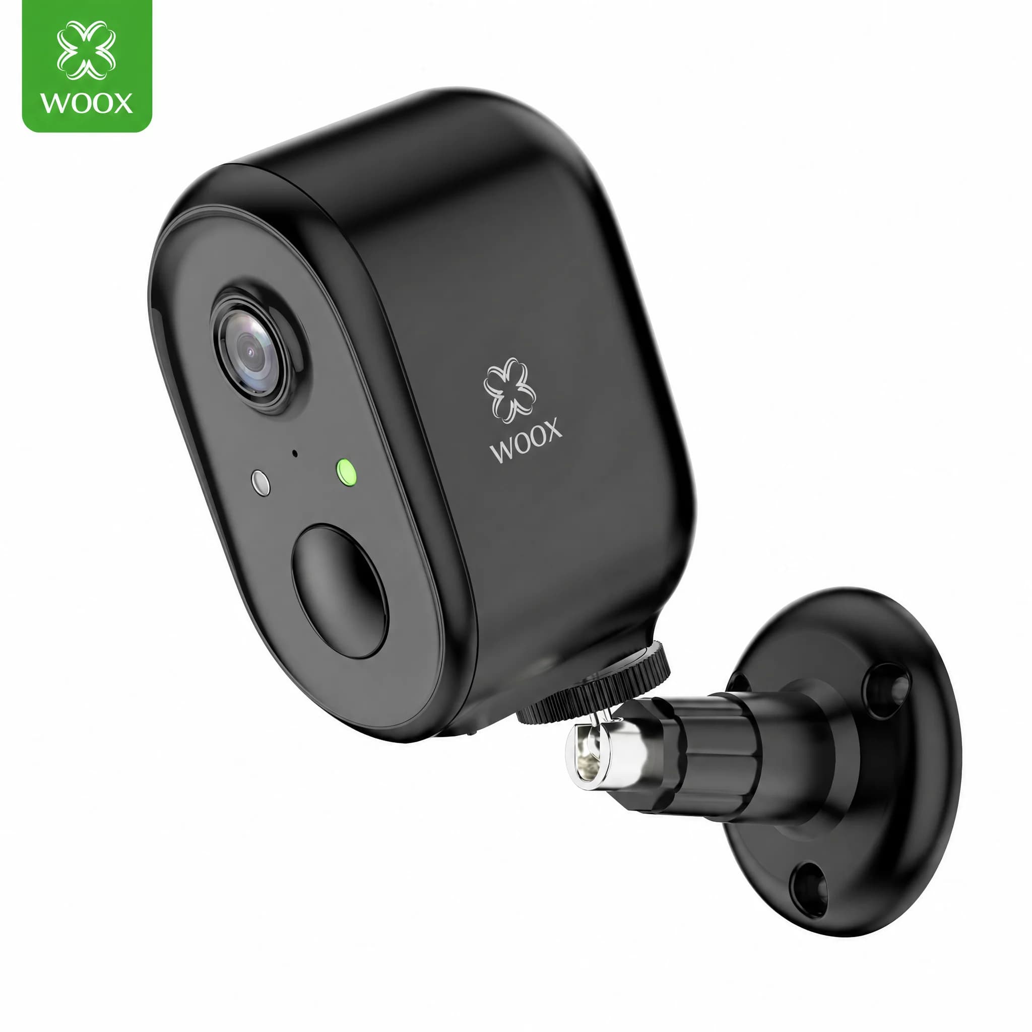 Cámara de Seguridad Exterior WiFi R4260 WOOX de 2MP, Batería Recargable de 5000mAh, Visión Nocturna IR de 8M, 110 °   Detección Humanoide PIR,