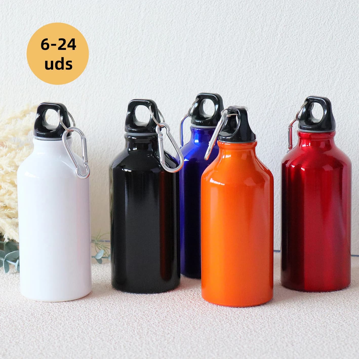 Lote de 6 a 24 botellas de agua de acero inoxidable, botellas de agua para niños, Botellas de colores para niños, Detalles para invitados de