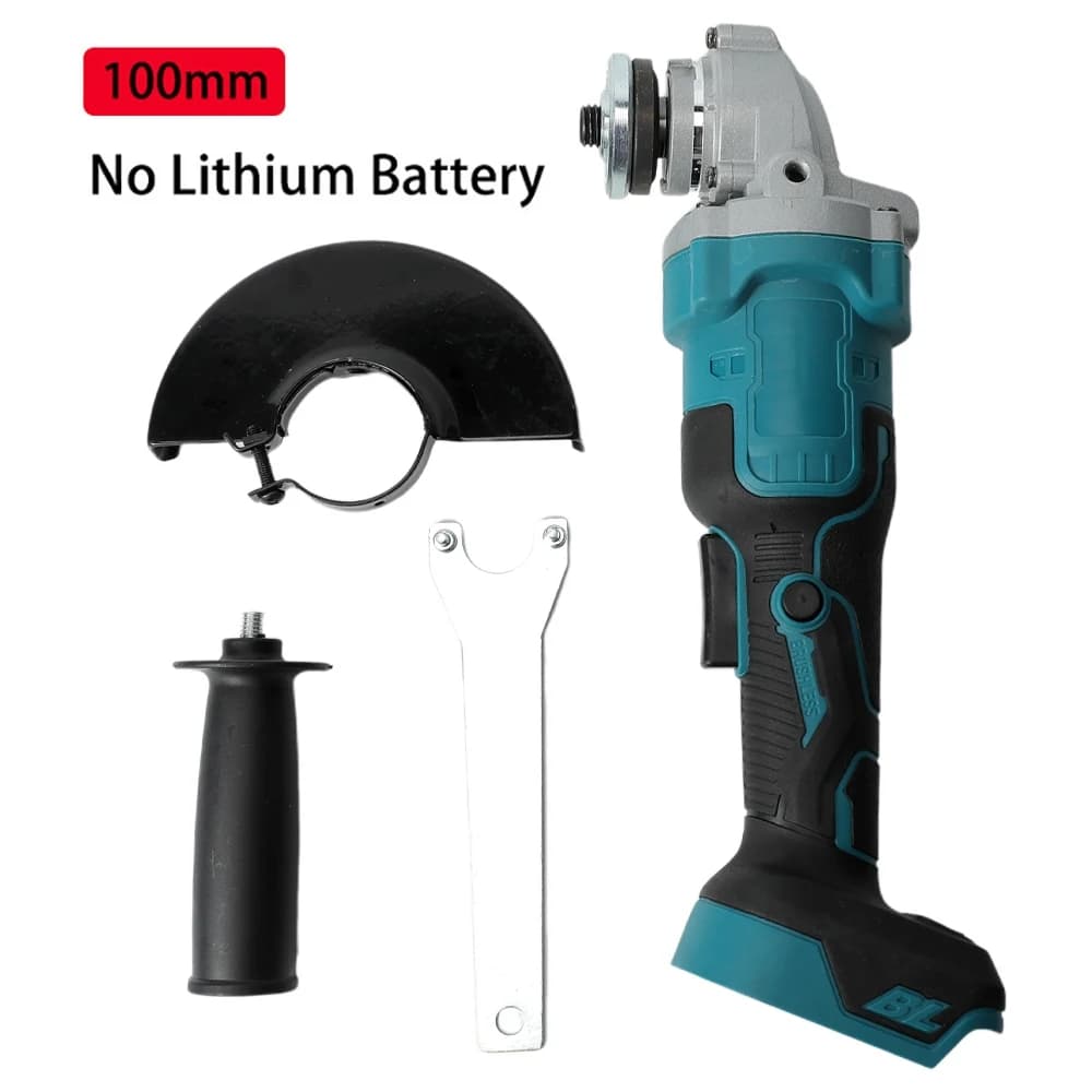Amoladora Angular Inalámbrica de 125 mm, Amoladora Eléctrica Inalámbrica de 12000 RPM y 3 Velocidades, Herramienta de Corte y Pulido Compatible con