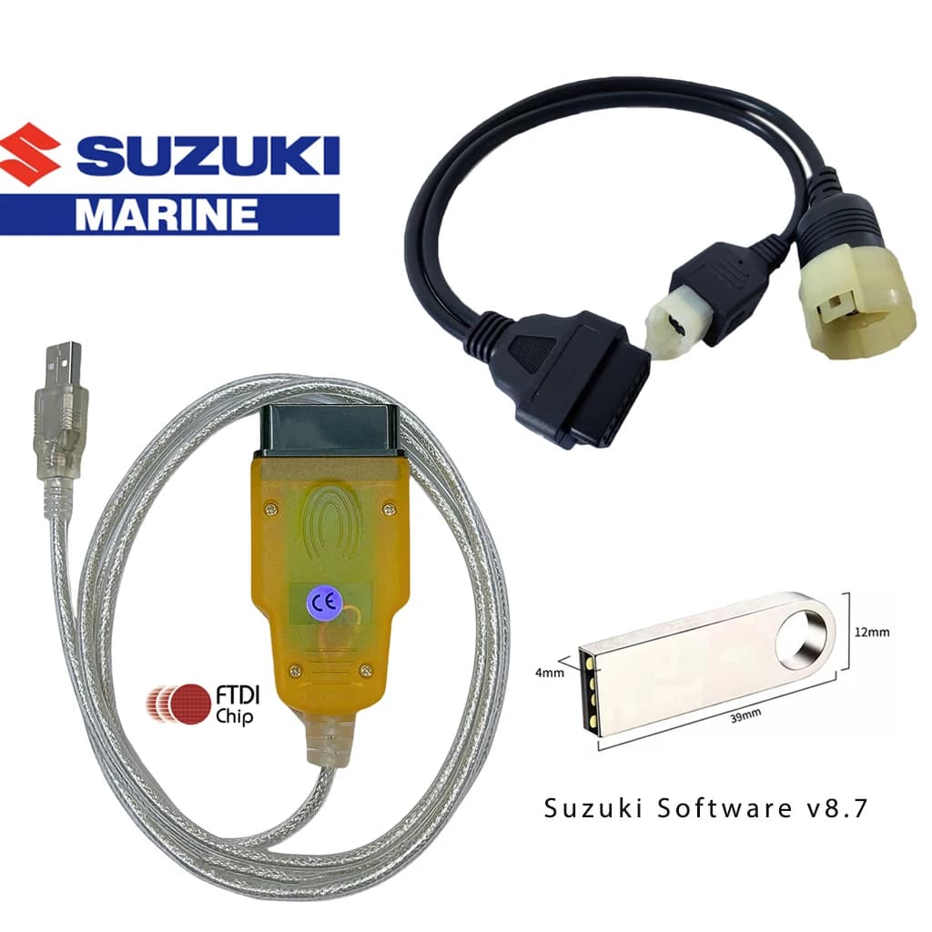 KIT DE CABLE DE Diagnóstico para barco fueraborda SUZUKI MARINE SDS 8.7