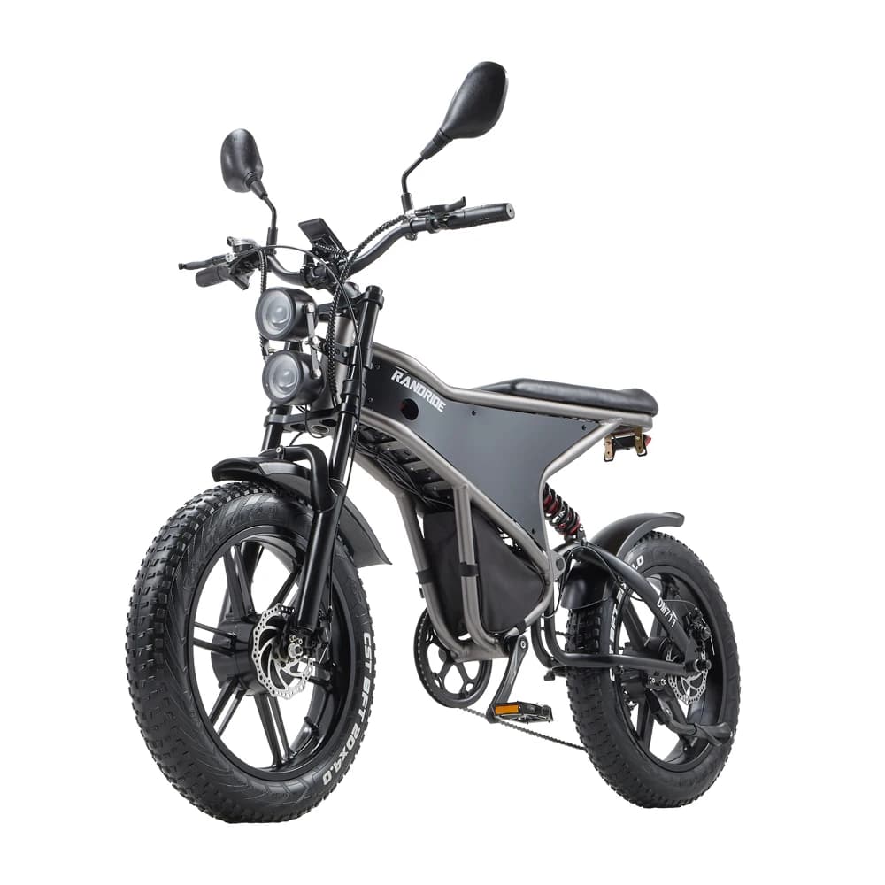 Bicicleta eléctrica Randrid DM711, batería de 2000 W, 48 V, 20 Ah, velocidad de 50 km/h, neumáticos anchos de 20x4 pulgadas, velocidades MTT