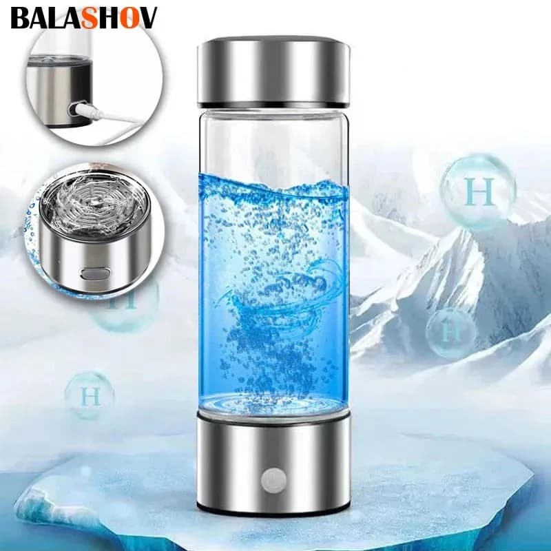 Taza de agua de hidrógeno rico, generador portátil de agua de hidrógeno H2, máquina alcalina, botella ionizadora, filtro de titanio súper