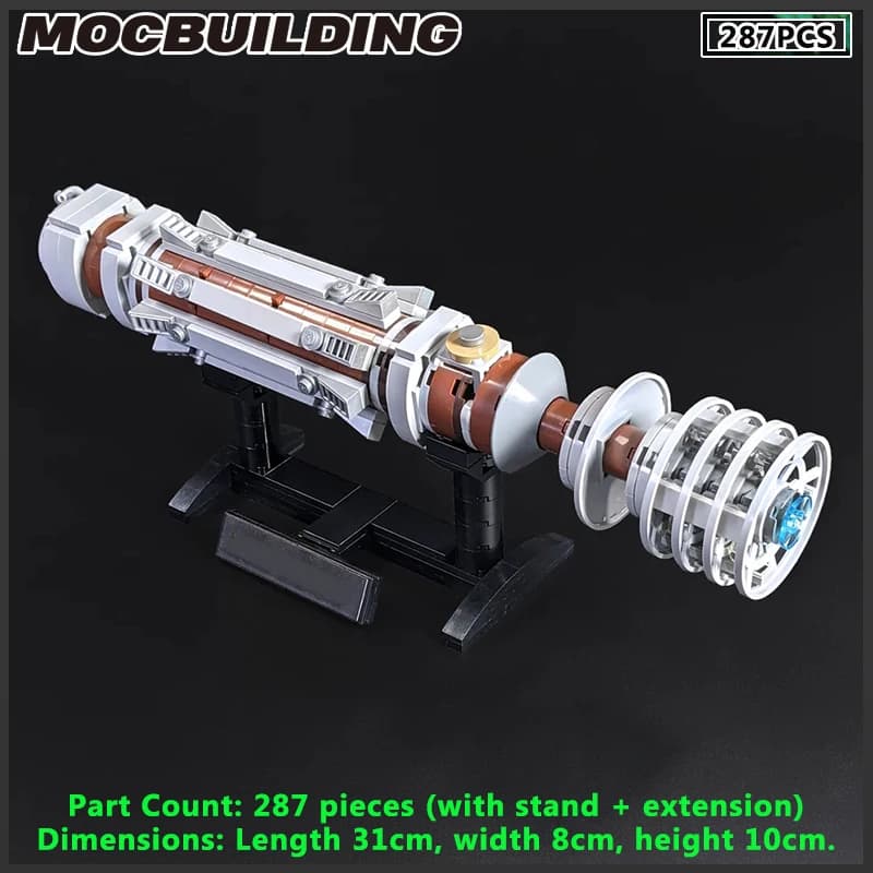 Modelo de sable de luz MOC, juego de bloques de construcción, tecnología cinematográfica, The Dark Saber, juguete DIY, regalo de cumpleaños,