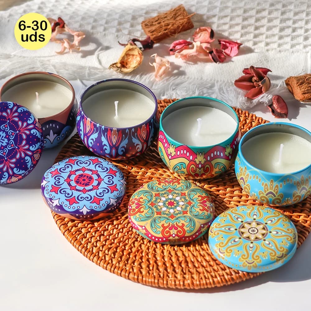 Lote de 6 a 30 unidades de velas aromáticas perfumadas, Velas decorativas para regalo, vela regalo invitados, Detalles para invitados de boda,