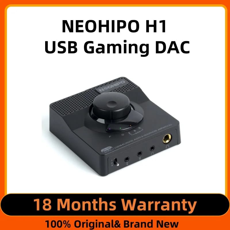 NEOHIPO H1 USB Gaming DAC amplificador de auriculares para PS5/PC/MAC amplificador de auriculares portátil compatible con 3,5 MM/6,35