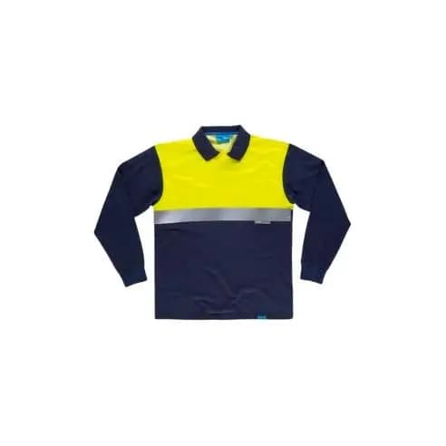 Polo de Manga Larga AV con Cinta Reflectante y Protección Antibacteriana