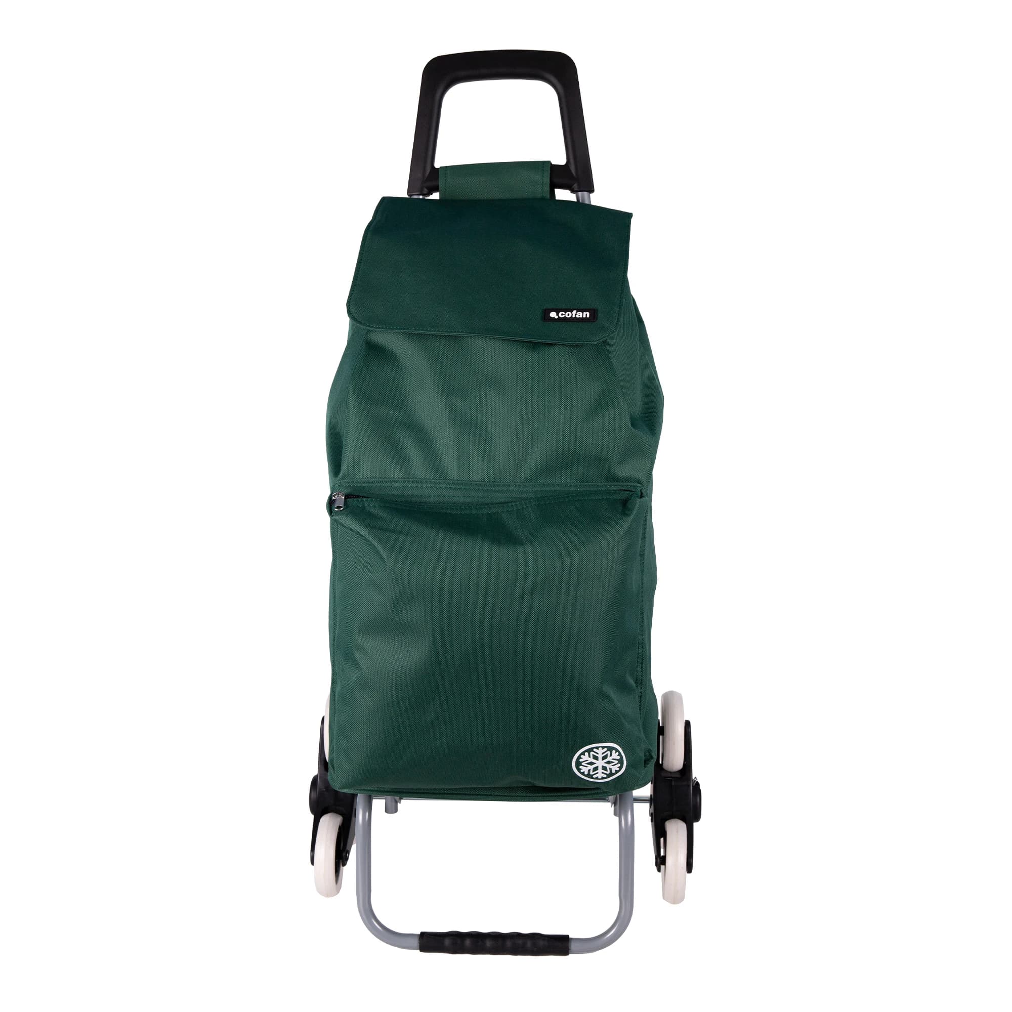Cofan Carro de la Compra Plegable 6 Ruedas | Bolsa 42L | Hierro | Verde