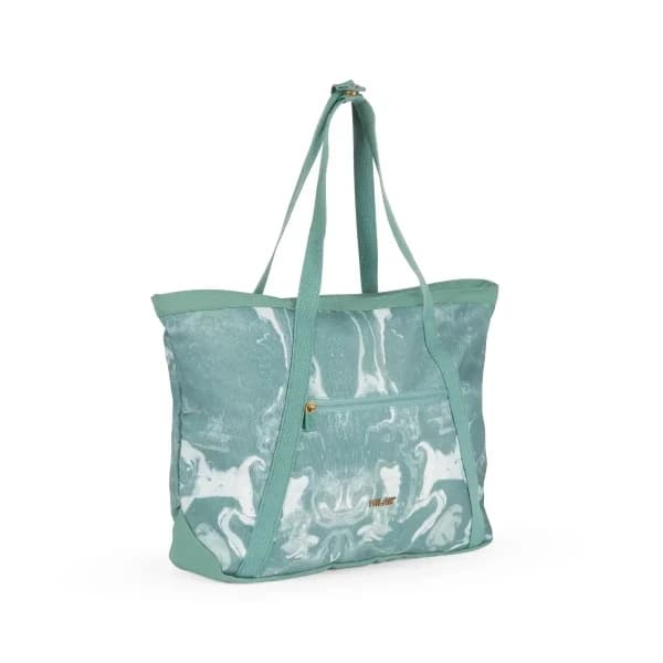Milan coleccion lava bolso shopper 18.5l - gran capacidad - cierre de cremallera - tamaño 52x36x3cm - color verde