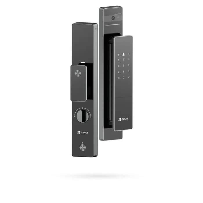 EZVIZ DL50FVS Cerradura Inteligente con Reconocimiento Facial 3D, Cámara y Timbre de Vídeo, Pantalla IPS de 4", Batería de 5000 mAh, Múltiples