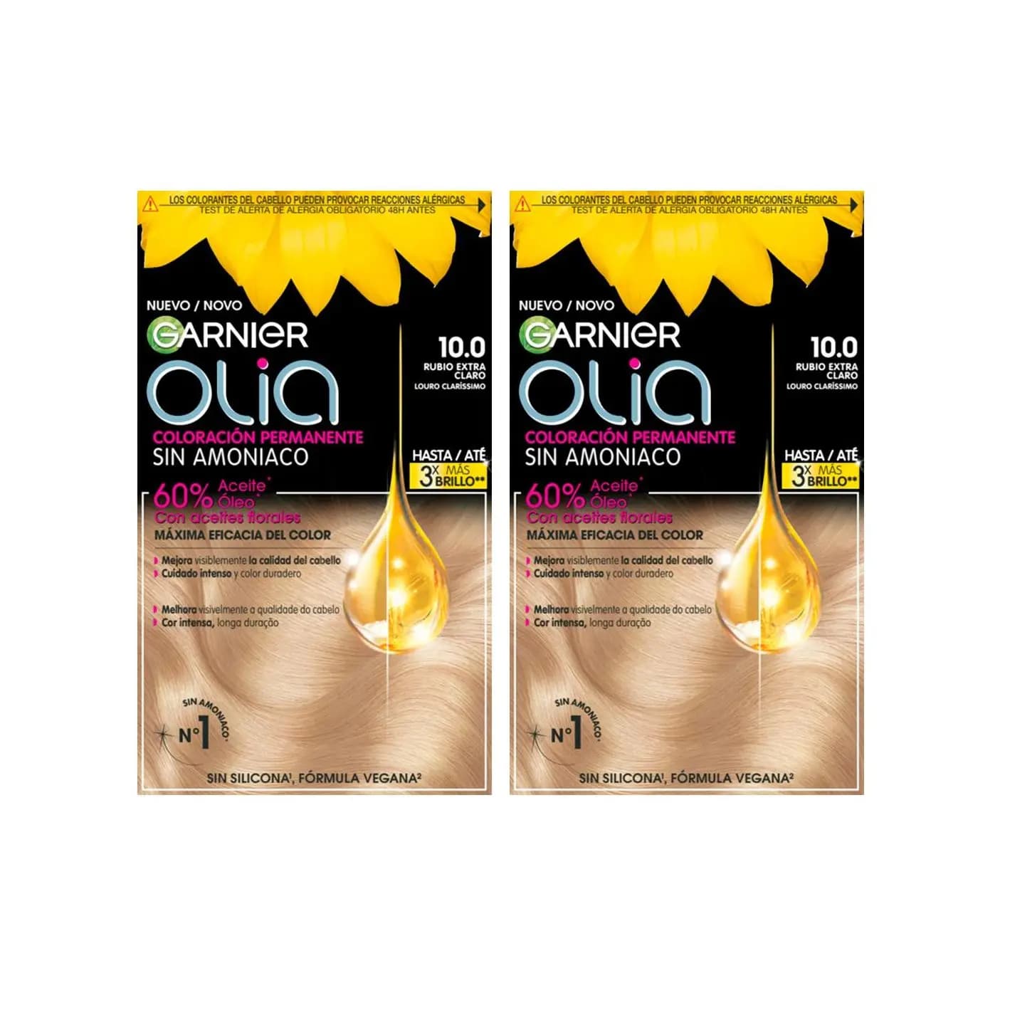 GARNIER | Duplo Olia coloración permanente sin amoniaco con aceites florales y una máxima eficacia del color *En la crema colorante