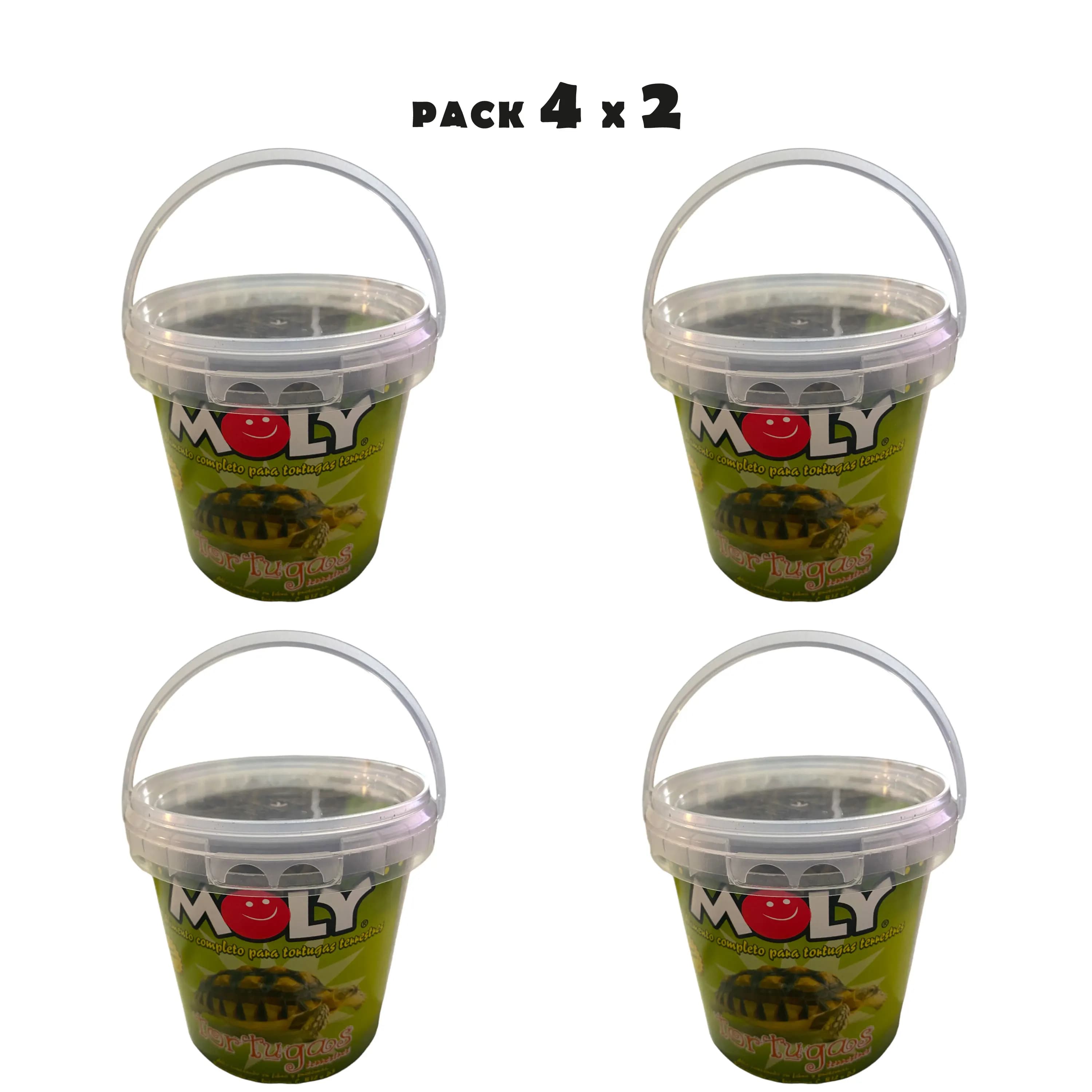 Comida para Tortugas Terrestres Alimento Completo 250 ml - Paquete de 4 Unidades de [Moly]