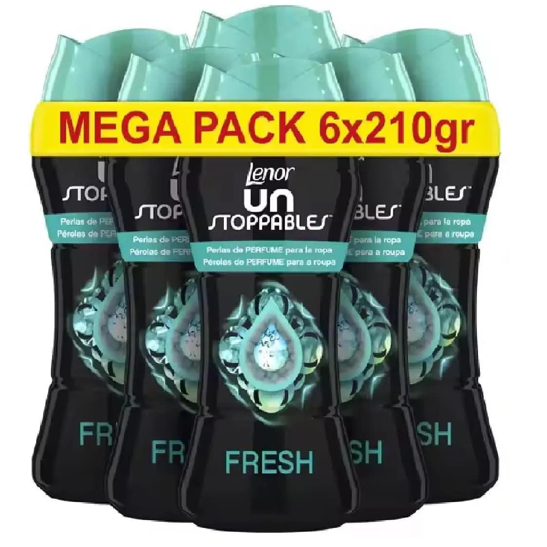 Ariel Lenor (Pack6) Unstoppables Perlas de Perfume para Ropa, 6 x 270 g (1620 g), Aroma Fresh Duradero para Lavadora