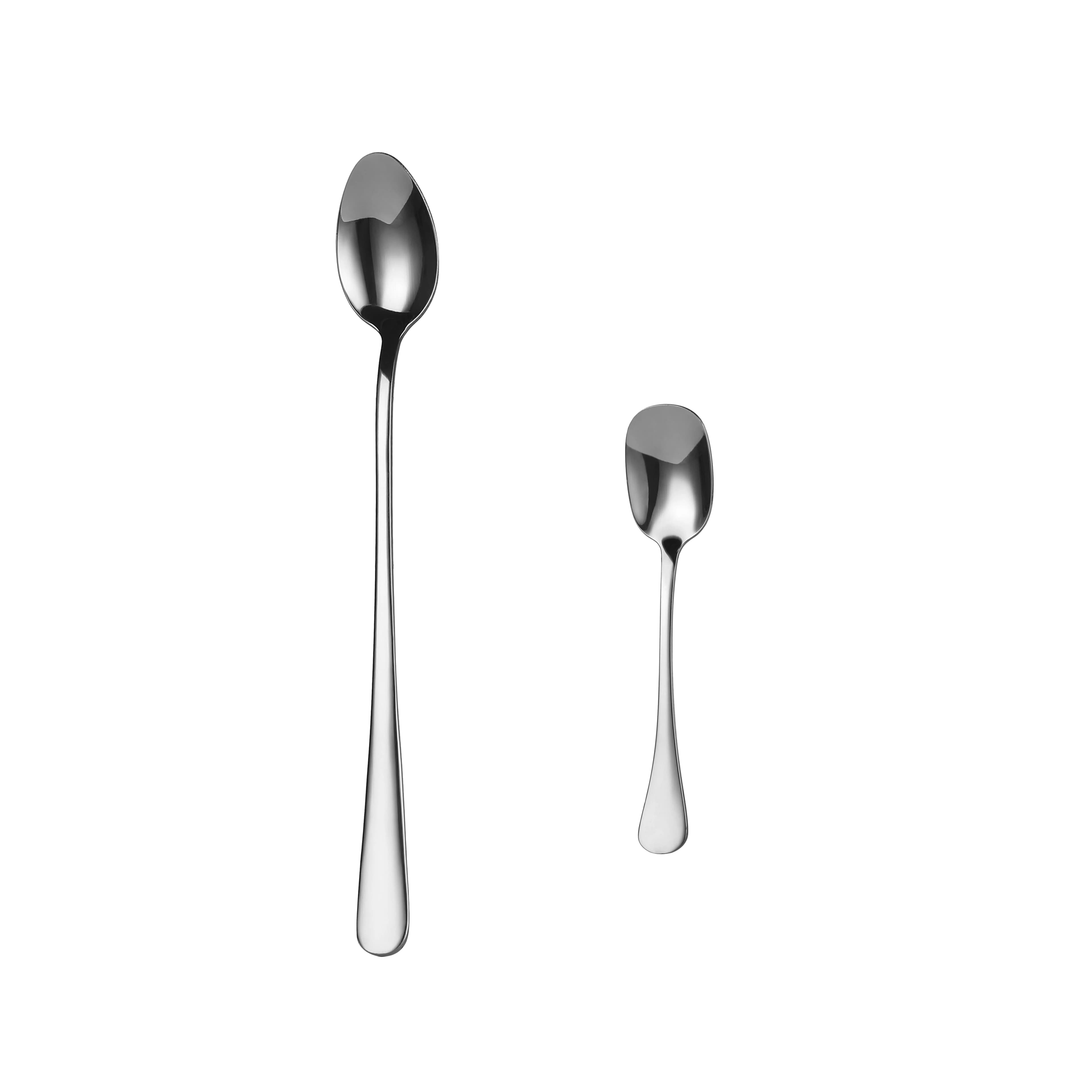 Mr.Spoon Serie Liso Cucharas de 12, 24, 48 o 120 piezas,Acero inoxidable 18/0,Plateado,Económico y funcional,Cuchara de helado largo 145mm,Cuchara de