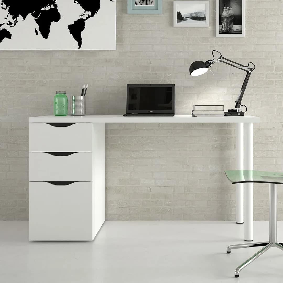 MESA DE ESCRITORIO 74X138X60 CM BLANCO ARTIK