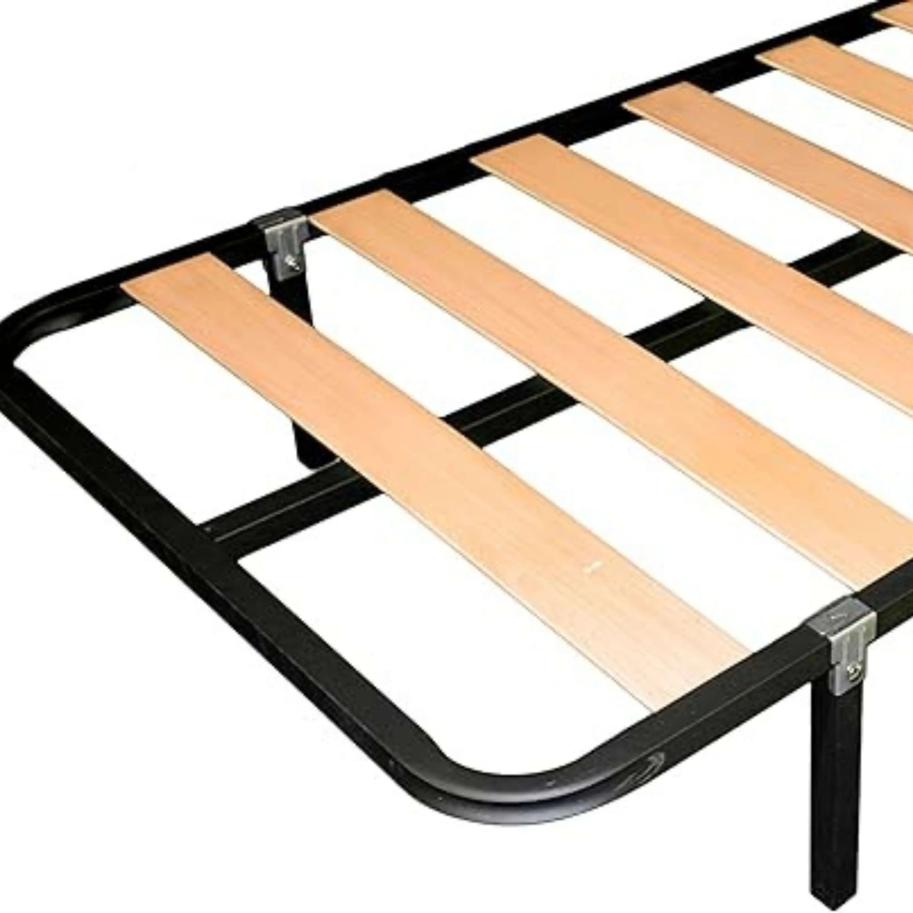 Miroytengo Juego de 4 o 6 Patas Cuadradas Metálicas con Abrazadera para Somier Tubo 30x30 mm Disponible en Varias Medidas
