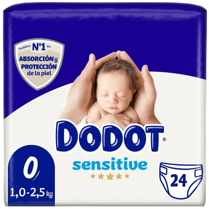 Dodot Sensitive Pañales Bebé y Recién nacido, Tallas 0,1,2 y 3