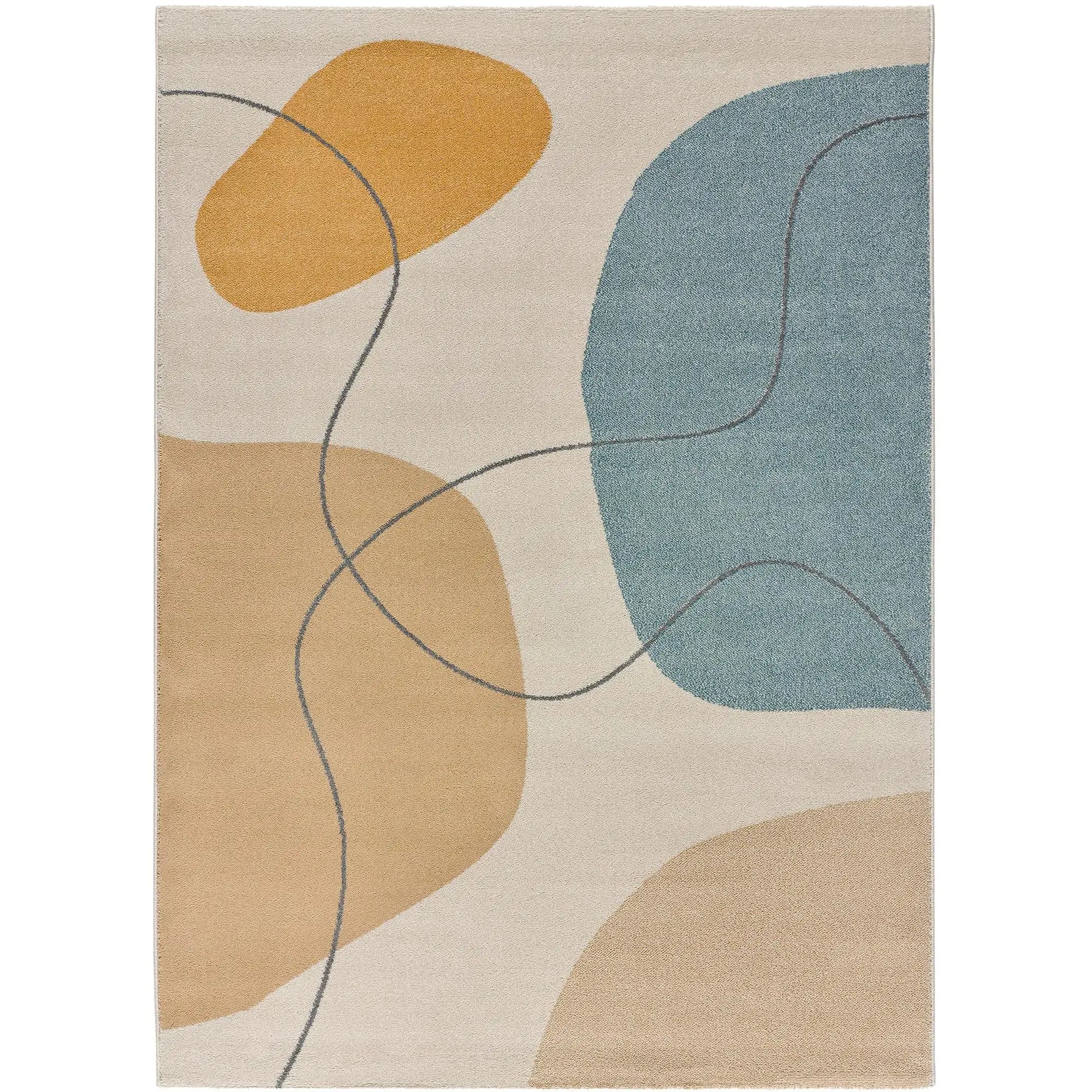ATTICGO Alfombra de Interior Estilo Geométrico en Multicolor - New York 12351 | 80X150, 140X200, 160X230 cm