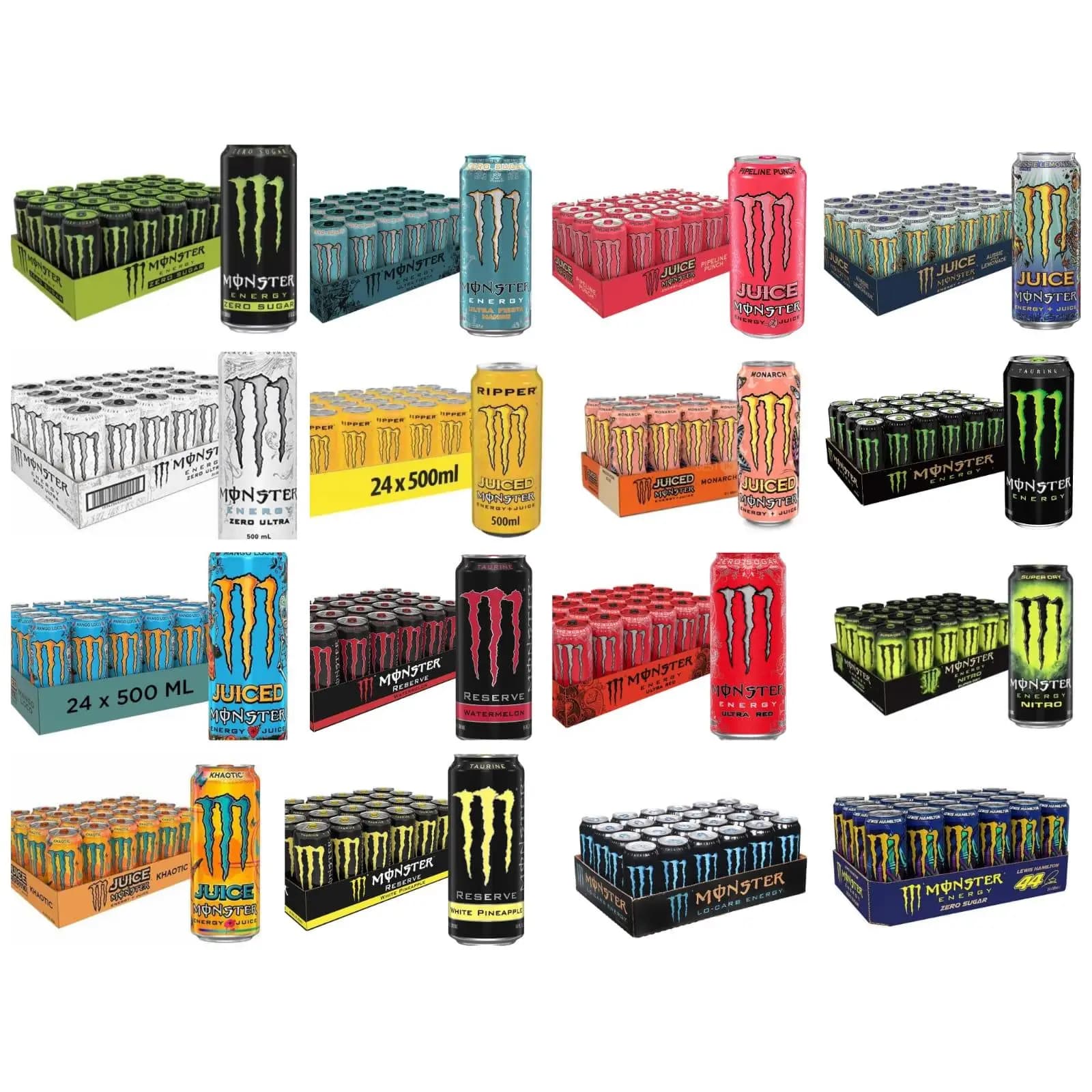Monster energy original de España Gran surtidos de modelos a elegir bebida energetica sabor nacional gran calidad latas 8u o caja 24unidades