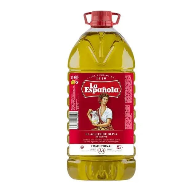 LA  ESPAÑOLA  Aceite de oliva suave garrafa 0.4  de 5 l.