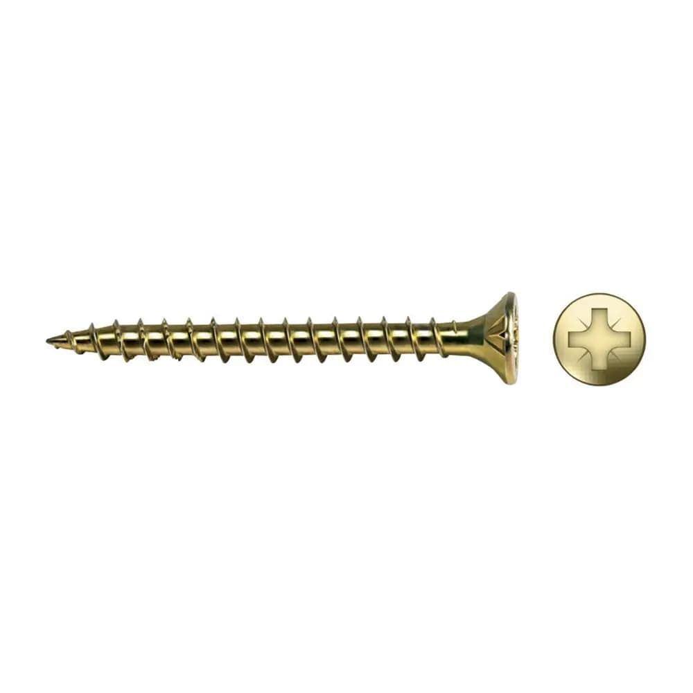 caja 50 unid. tornillo madera avellanado pz din/ref vlox ø6x80mm  bricomatado+lubr. celo