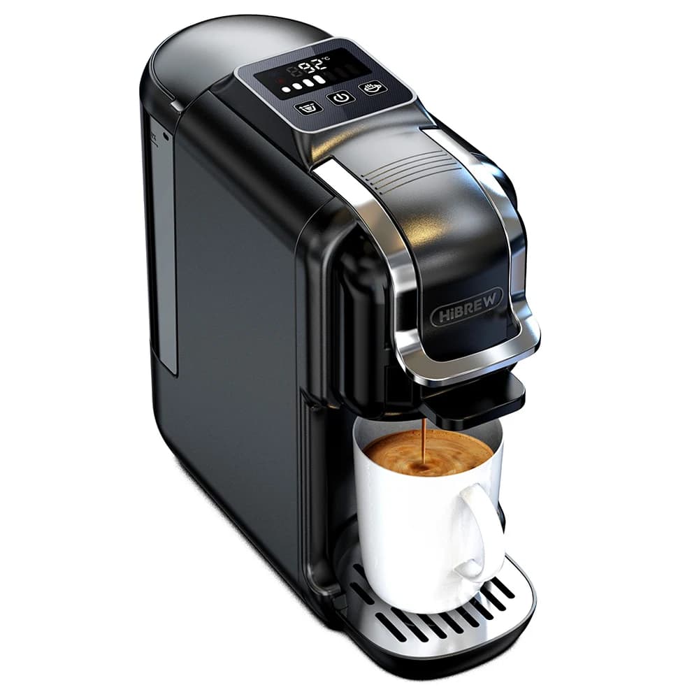 Cafetera de cápsulas HiBREW H2C Cold Brew y Hot Brew, 7 tamaños de taza, control preciso de temperatura, preinfusión a baja presión, vapor