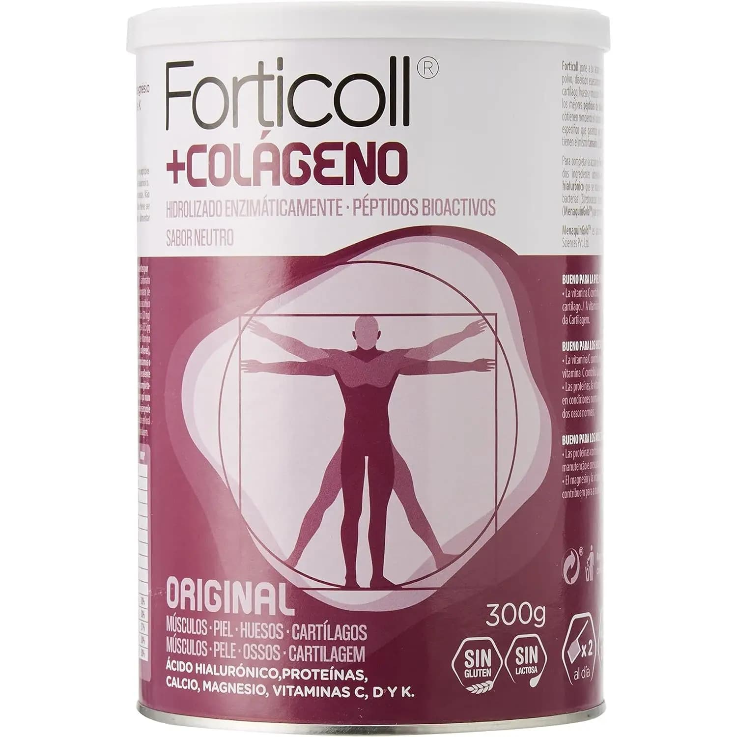 FORTICOLL COLAGENO ORIGINAL 300 GR HIDROLIZADO ENZIMATICAMENTE CON PEPTIDOS BIOACTIVOS PARA MUSCULOS - PIEL - CARTILAGOS