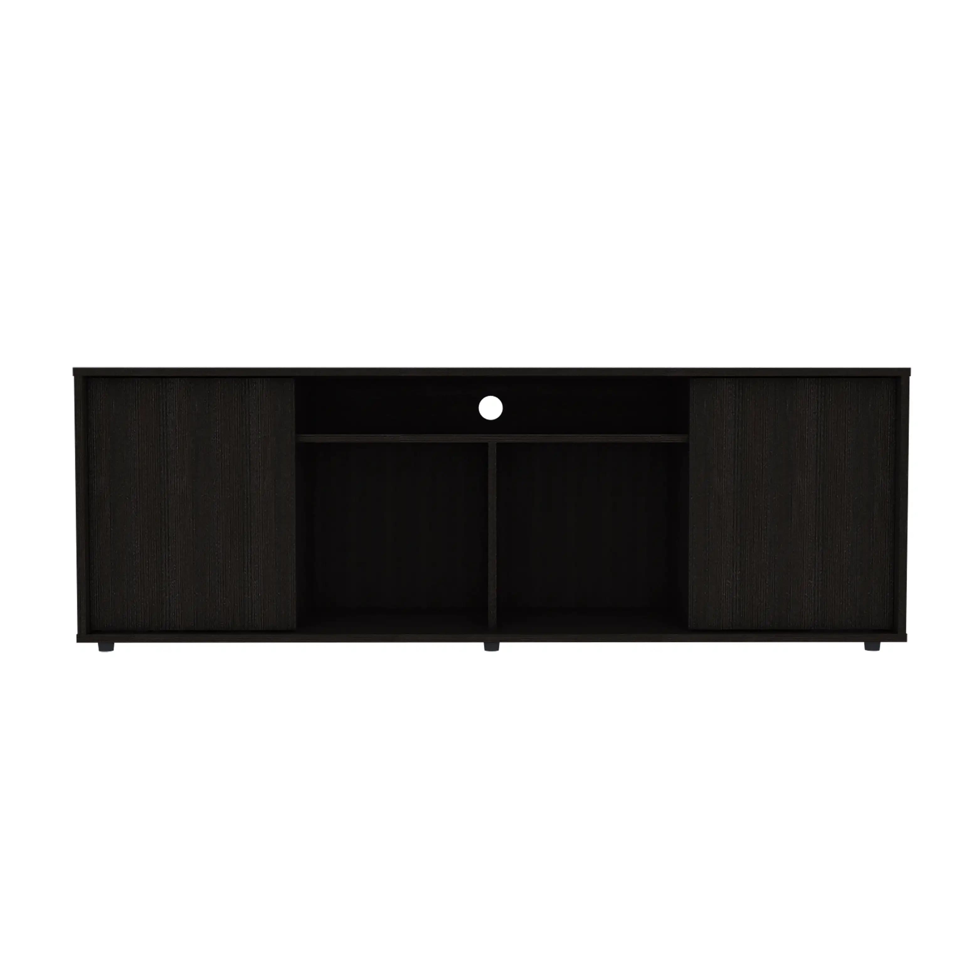 TUHOME Mueble para TV Prana en melamina,amplio almacenamiento y 3 estantes.
