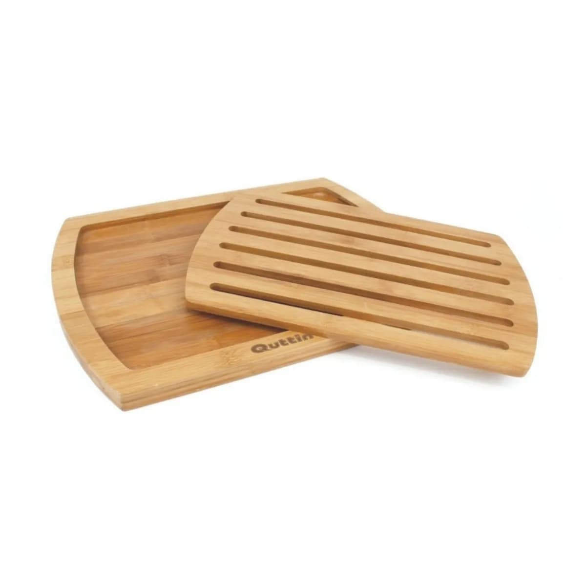 ZYLX SHOPPING – Bandeja para Cortar Pan de Bambú | Tabla con Ranuras y Recogemigas 36×25×1,8 cm