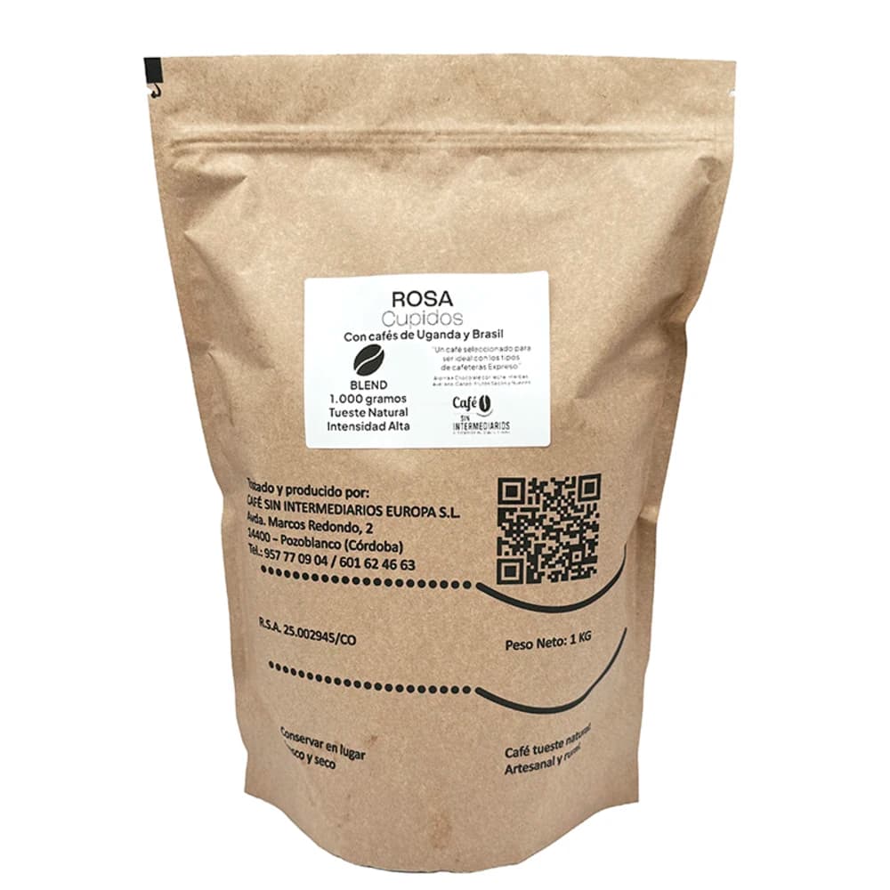 CAFE SIN INTERMEDIARIOS | Rosa | Café mezcla India y Brasil | Tostado semanal | Envasado al envío | Intensidad alta | Café solo