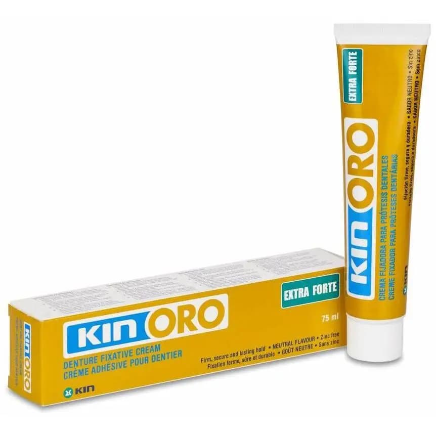 Kin Oro Crema Fijadora Para Prótesis Dentales 75 Ml