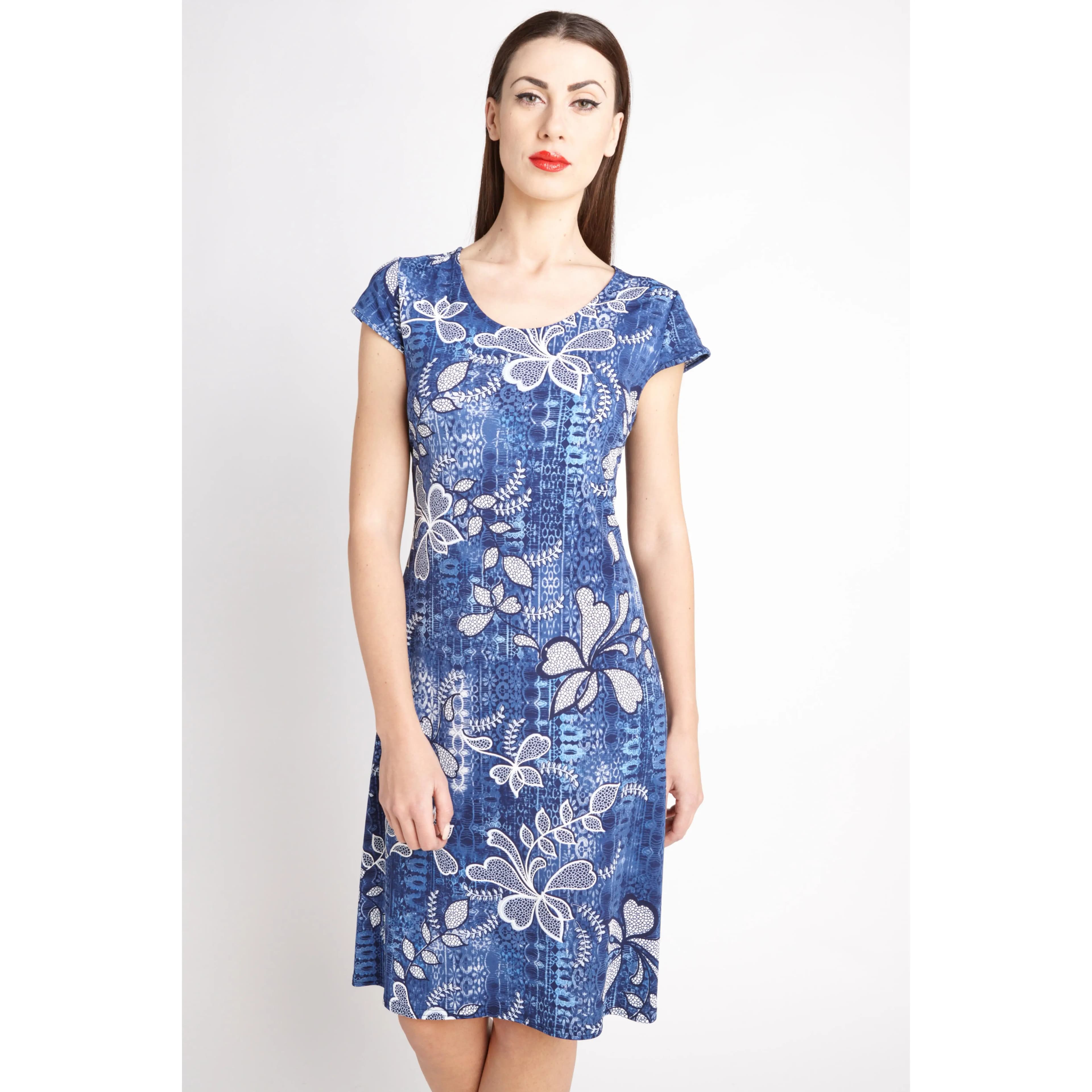 Vestido Mujer Estampado Verano Manga Corta – Masquenada – Tejido Alta Calidad