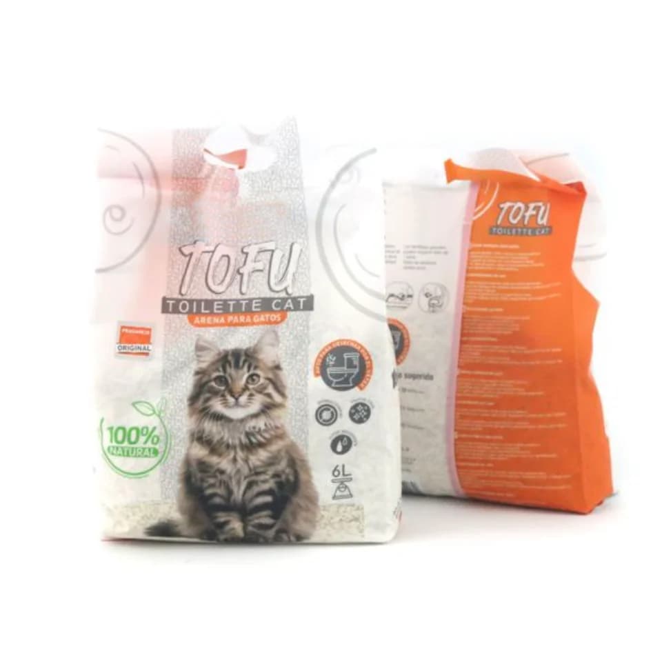 Arena de Tofu para Gatos – Arena Aglomerante Natural, Biodegradable y Libre de Polvo, Control de Olores, Desechable en el Inodoro – Fragancias: