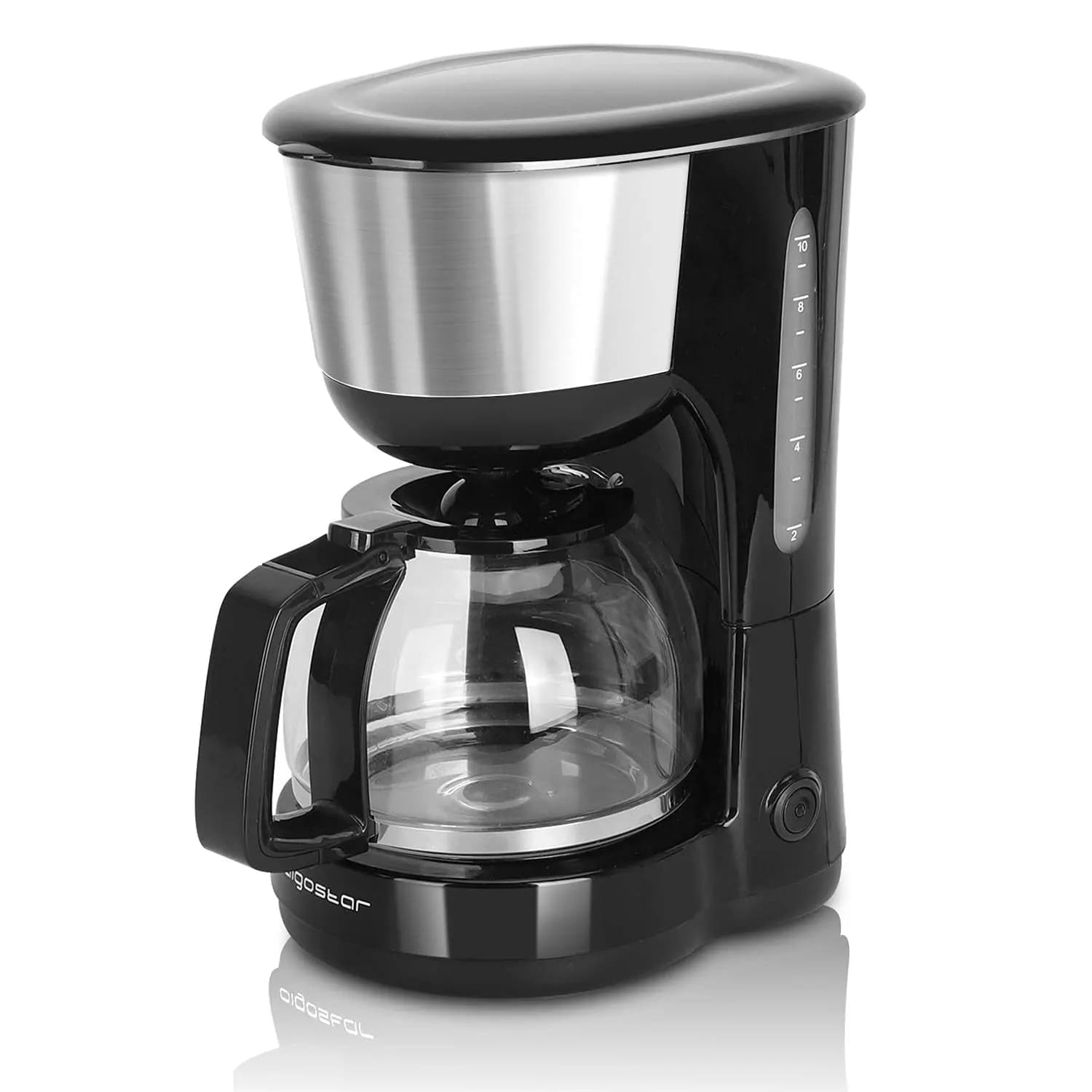 Aigostar Chocolate 30HIK–Cafetera de goteo, 1000w Cafetera de Filtro, con Filtro Reutilizable, Función Recalentar y Mantener Caliente. Sistema
