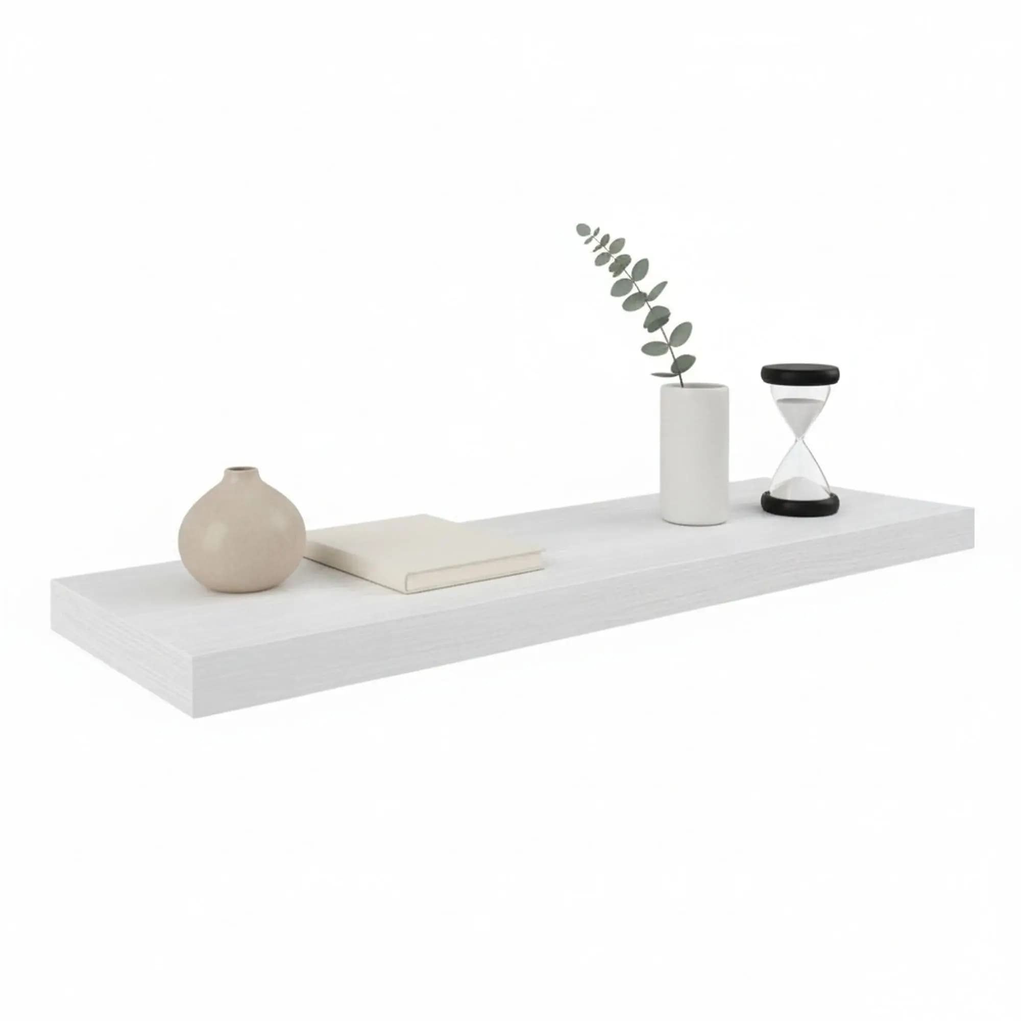 MOBLEKIT | Estantes y Baldas Flotantes de Madera para Pared, Estanterías Decorativas de Diseño Moderno para Salón, Dormitorio, Baño u Oficina