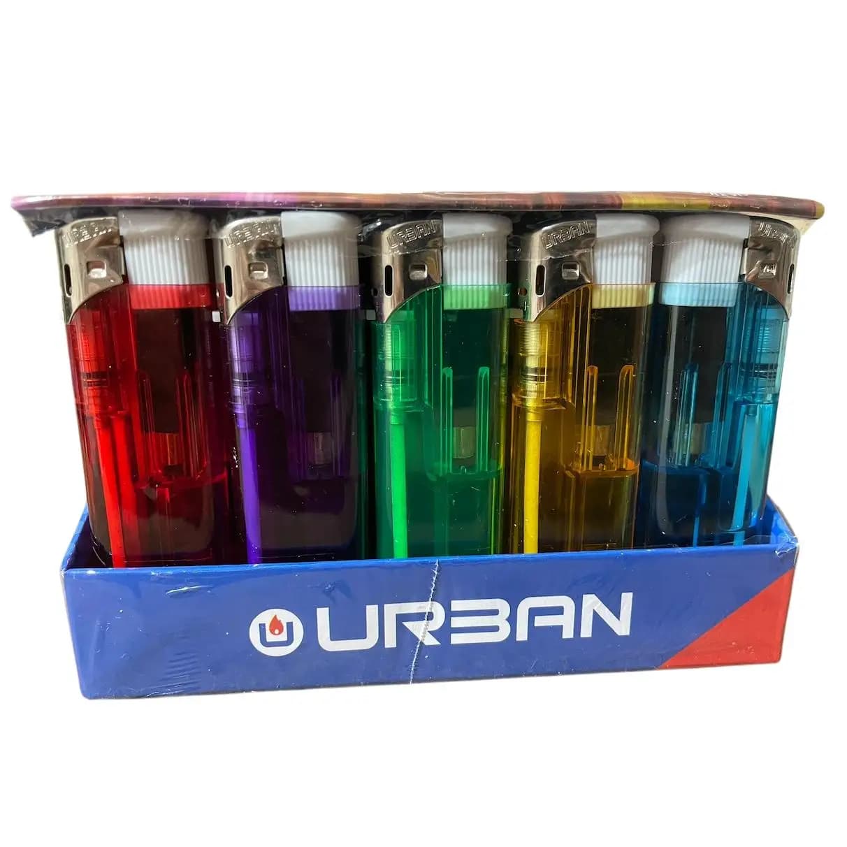 Mecheros Electronicos Encendedores Desechables de plástico con Rueda de Piedra Urban Pack de 50 unidades
