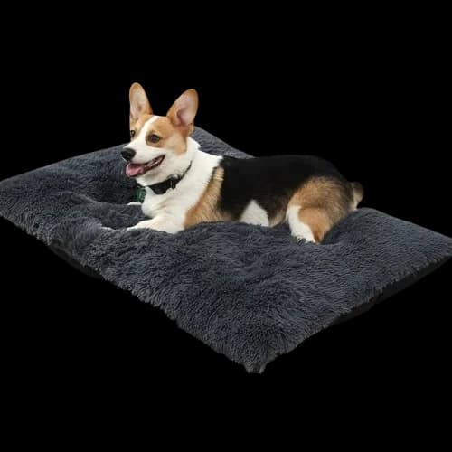 REINO MANSIDI Cama de Perro Rectangular para macotas, perros, gatos, etc. Camas de mascotas con felpa para invierno