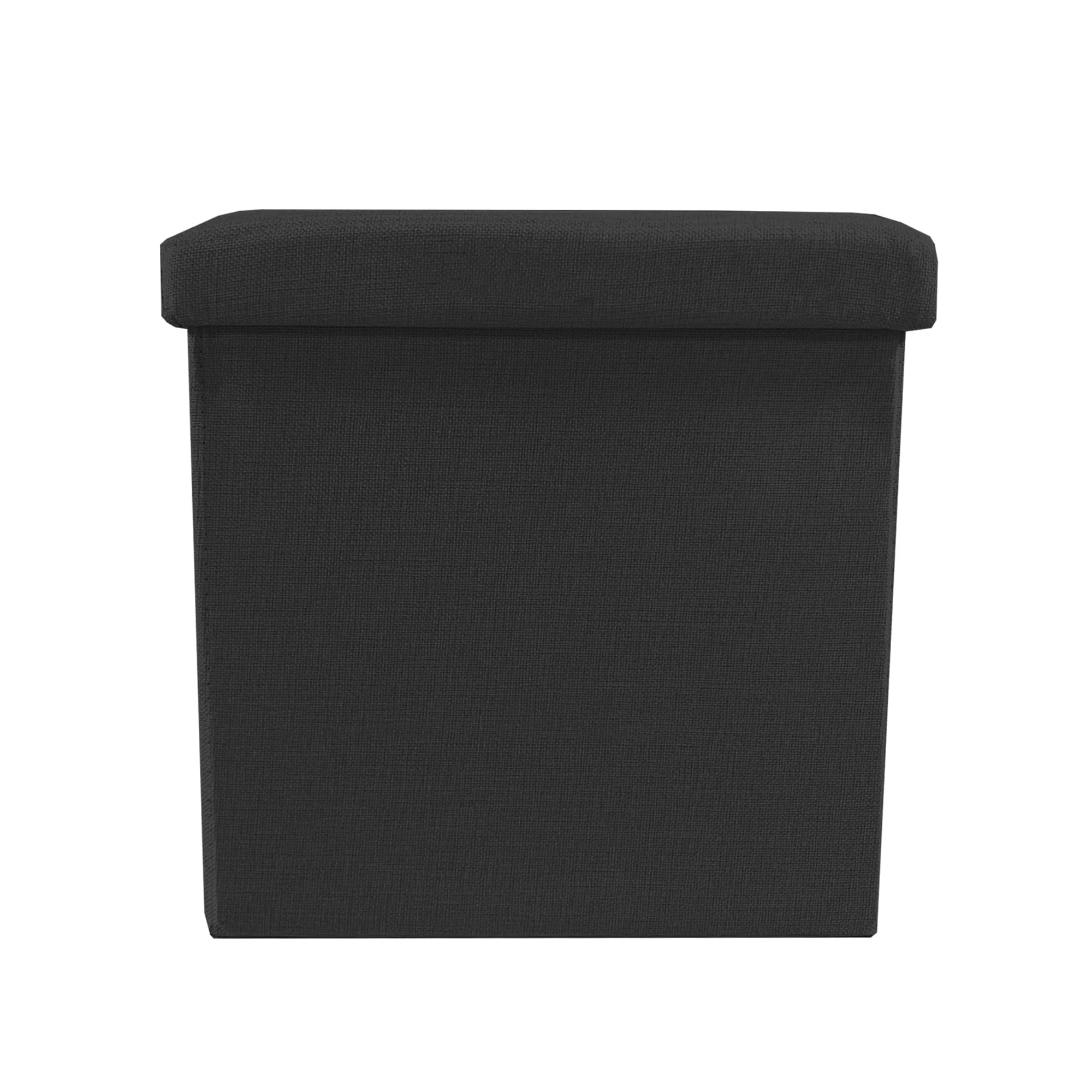 Puff Ottoman de Almacenaje Cuadrado Plegable 38x38x38cm | Nyana Home | Gran Almacenaje | Estilo Otomano | Poliester Resistente
