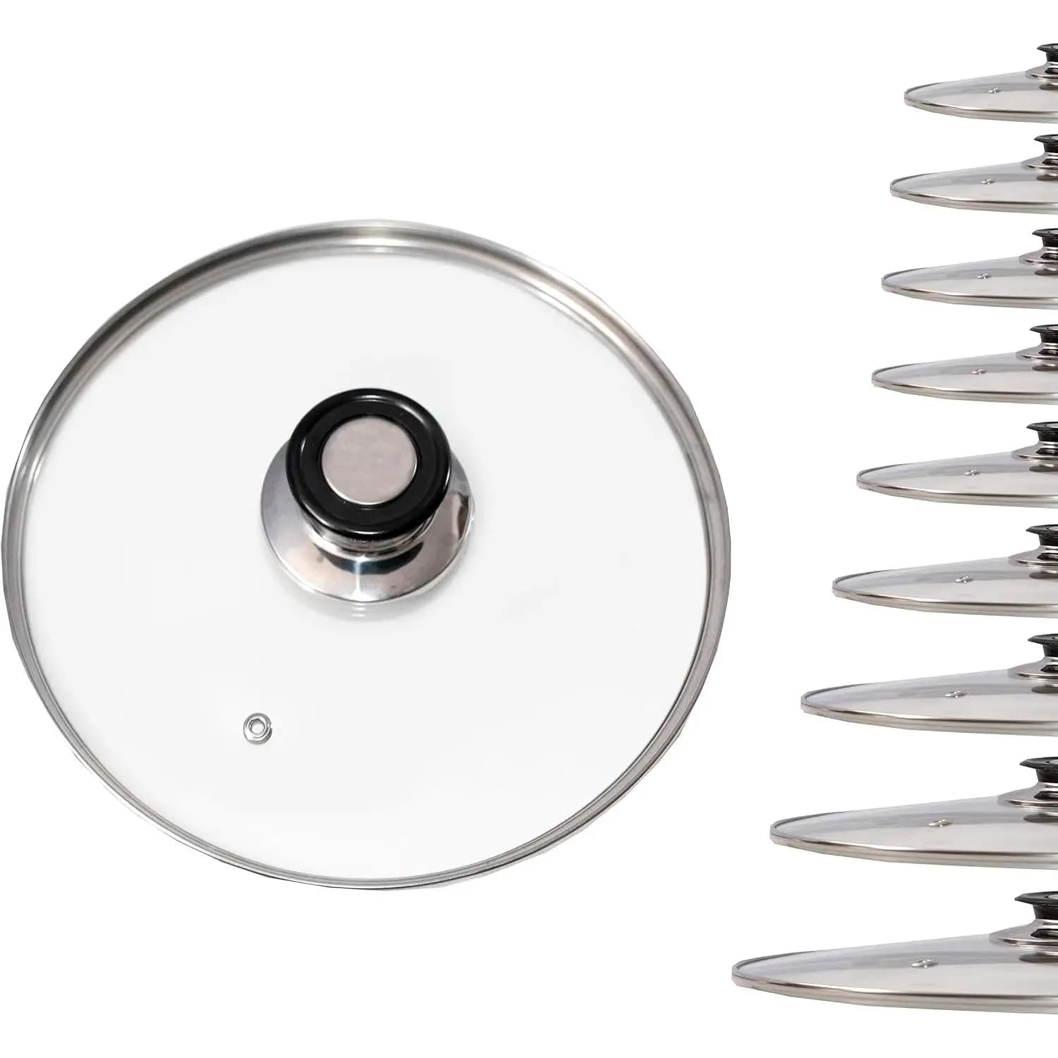 C.A | Tapa de Cristal Universal 🍳 | 14–34 cm | Para Sartenes y Ollas | Mango Ergonómico y Resistente