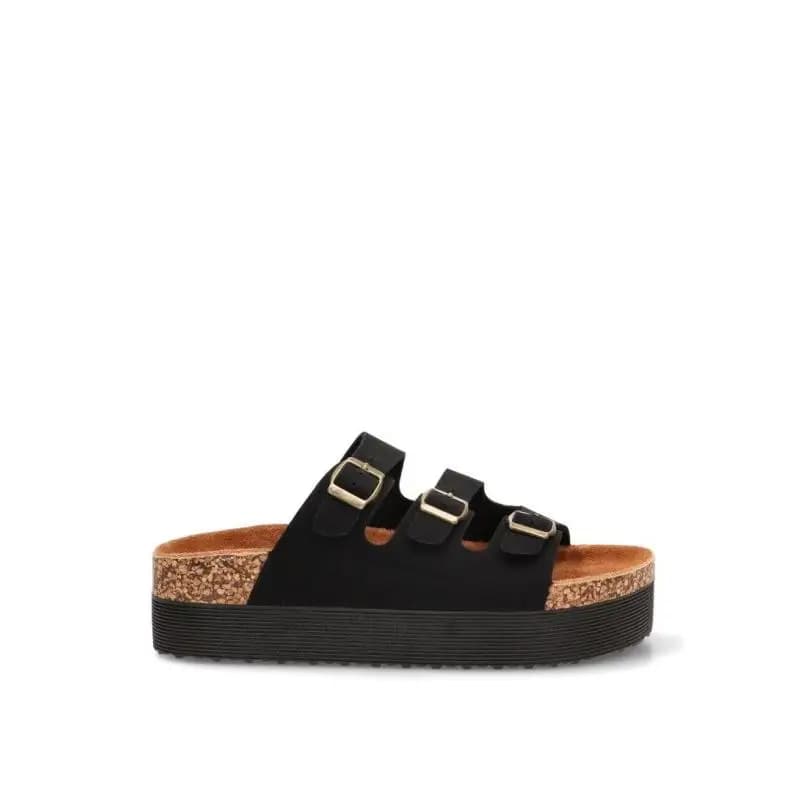 Sandalia Stay - Mujer - Suela Doble - Modelo 27-3048 - Color Negro