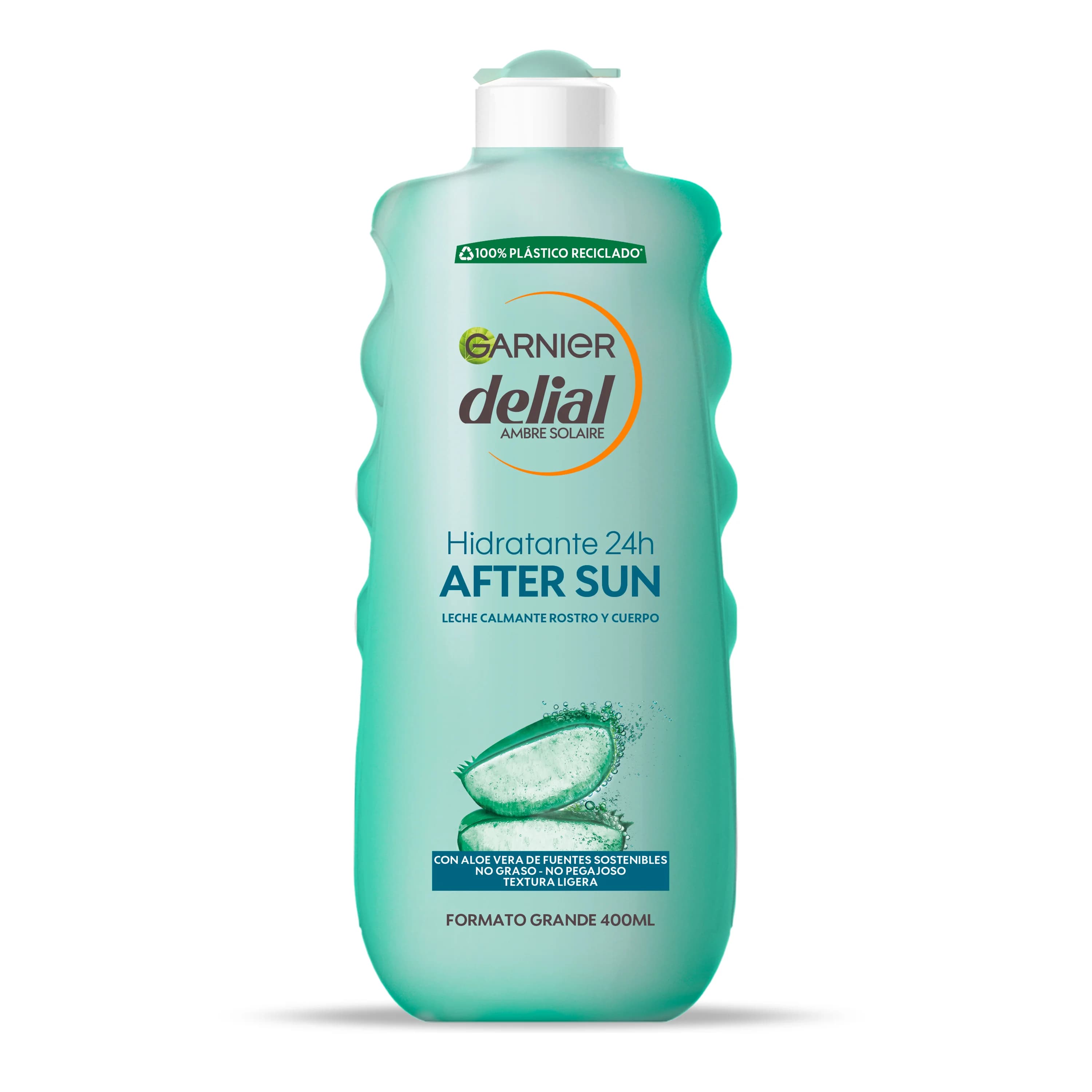 GARNIER | Delial After Sun Leche Calmante Rostro y Cuerpo Con Aloe Vera para Hidratar la Piel después de la Exposición Solar 400ML