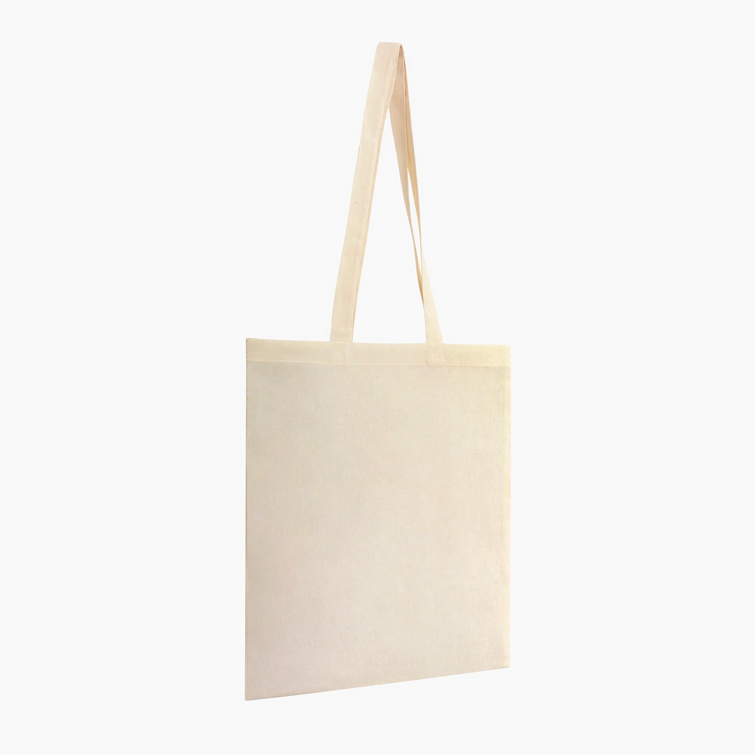 Roly Bolsa Algodón Natural 145 Grs. Asas Largas TRAINEANDO Ecologica Reciclable Reutilizable Minorista Eventos Compra Gimnasio Colegio Universidad
