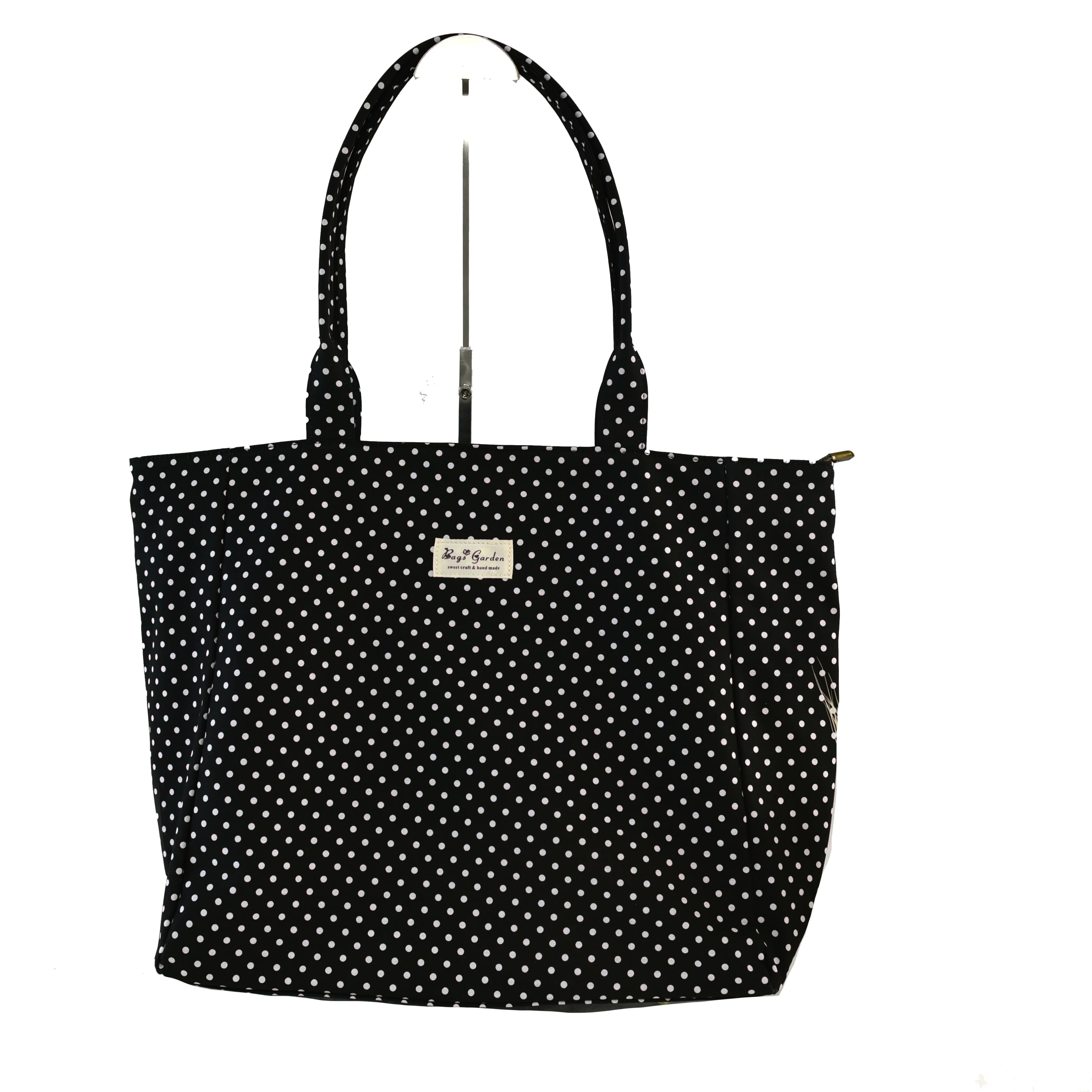 Bolso Tote de Algodón con Diseño de lunares - Bagsgarden