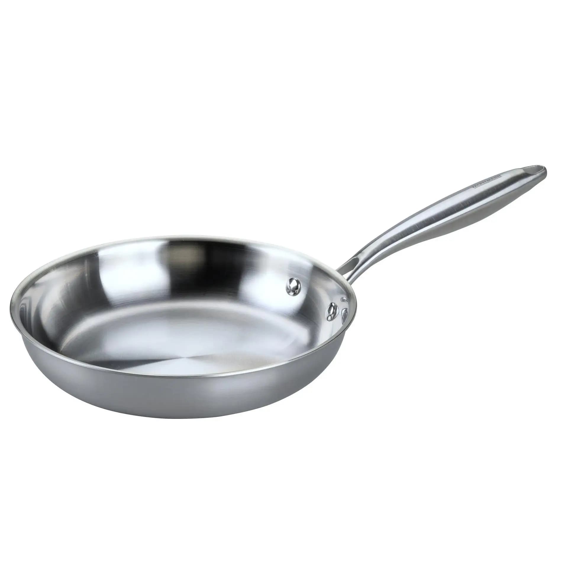 Fackelmann Vita3 Sartén Inoxidable 26 cm, Acero Inoxidable Triply con Triple Fondo Difusor, Sin Antiadherente, Sin PFA, Apta para Inducción, Gas,