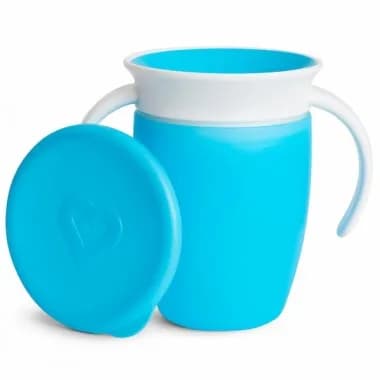 Taza antigoteo Miracle 360º con asas y tapa 200ml. Munchkin
