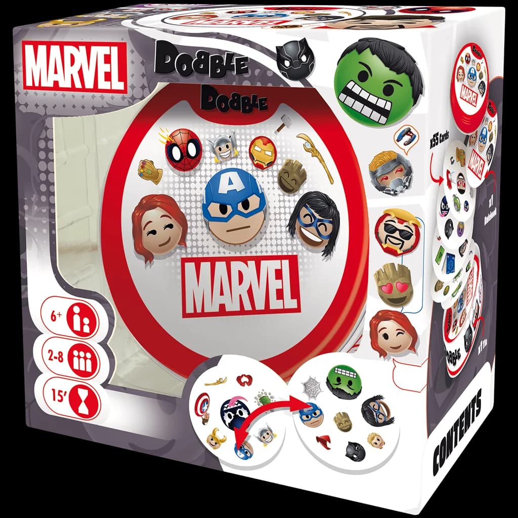 Asmodee - Juego de mesa Dobble Marvel Emoji