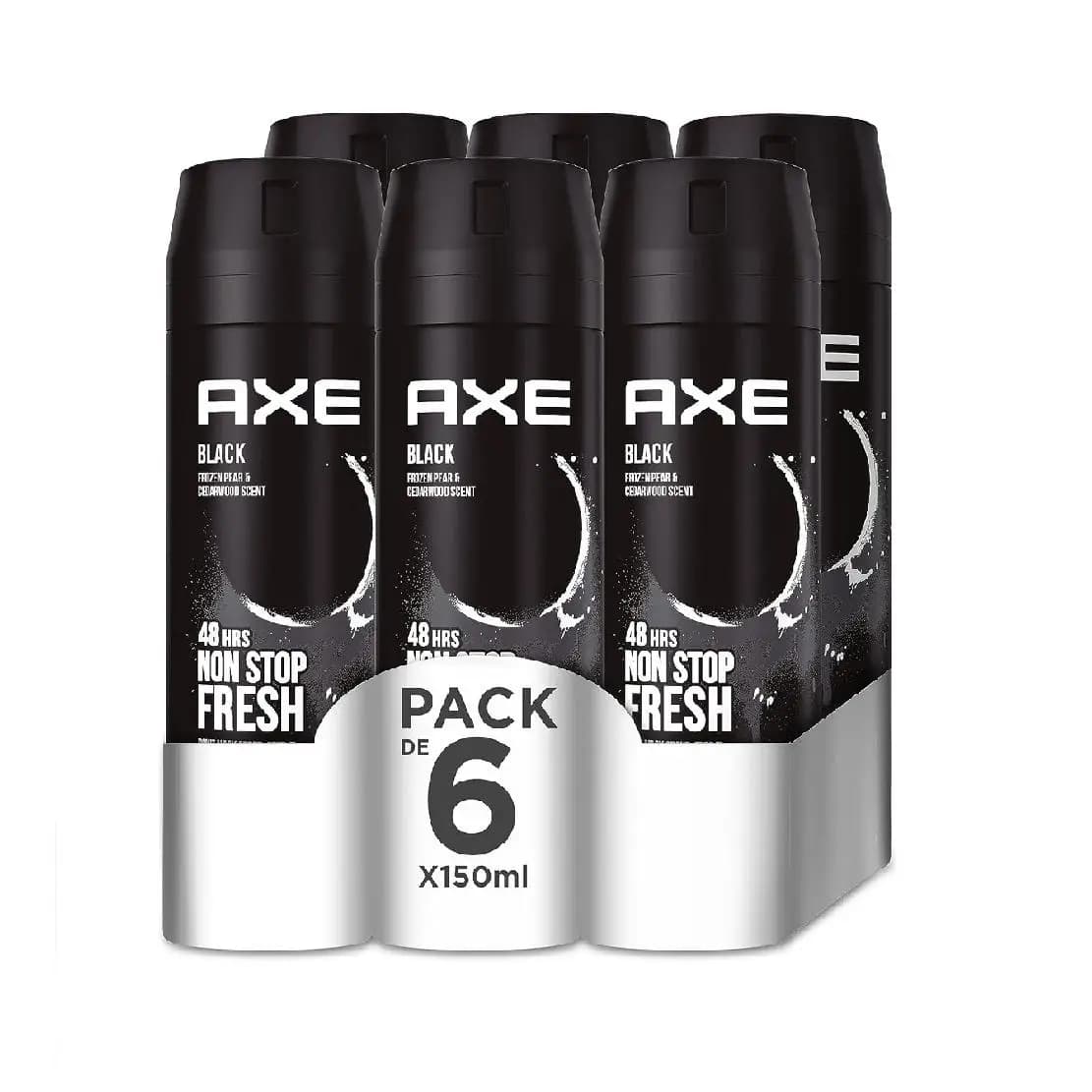Pack 6x150ml -  AXE Desodorante Hombre BLACK Spray 48h