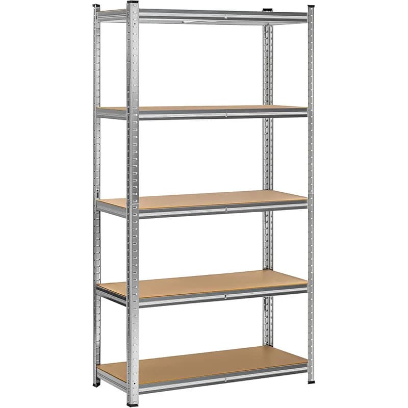 DECODEKO-Estantería metalica Almacenaje 180 x 90 x 40cm Acero y MDF Antihumedad, Hogar, Trastero, Garaje, 5 Baldas Ajustables, Carga Máxima