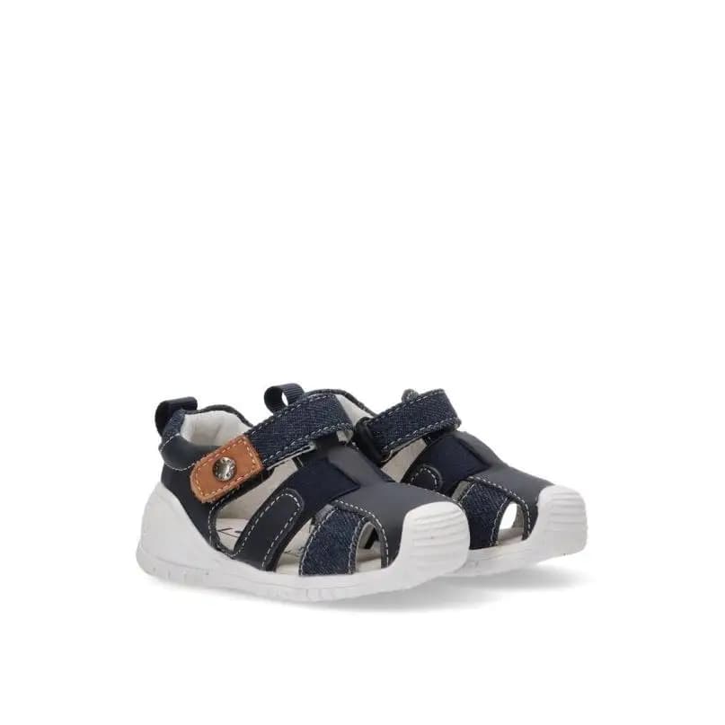 Sandalia Luna Kids - Niño - Suela Plana - Modelo Rbs633 - Color Marino